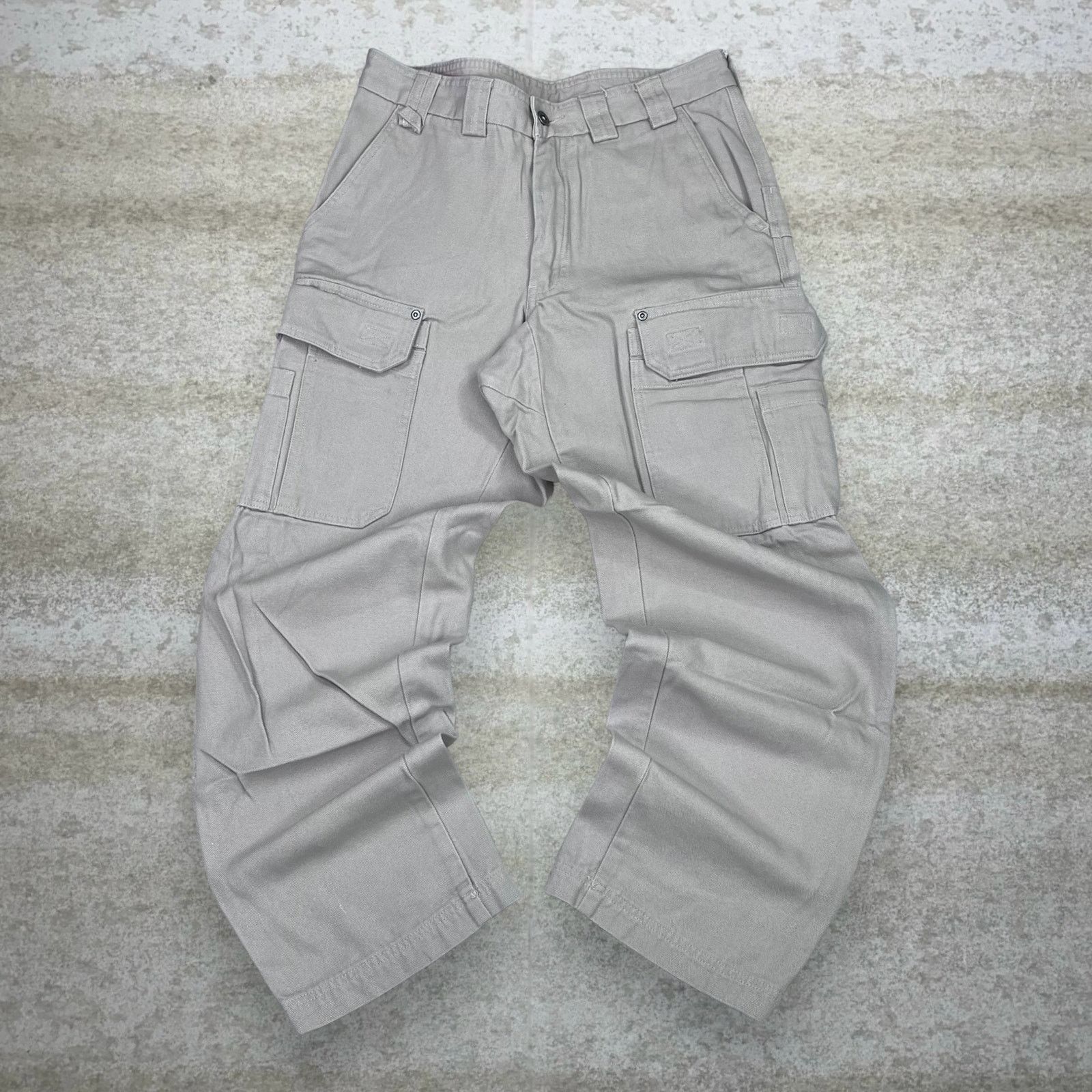 Duluth Trading Company × Vintage Duluth Trading Cargo Pants Tan Cotton Canvas Baggy Wide Leg Size US 36 / EU 52 - 2 Thumbnail