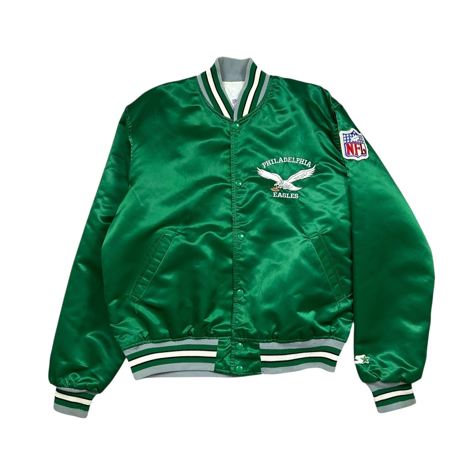 NFL VTG 90s PHILADELPHIA EAGLES STARTER SATIN JACKET BOMBER Size US L / EU 52-54 / 3 - 1 Thumbnail