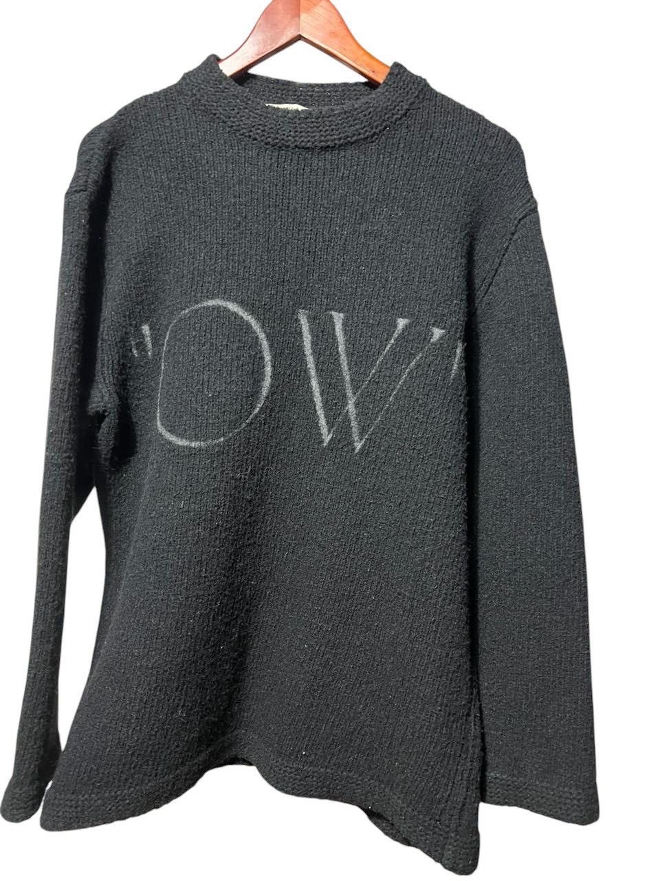 Off-White Off-White "OW" Logo Knit Sweater Black Size US L / EU 52-54 / 3 - 4 Thumbnail