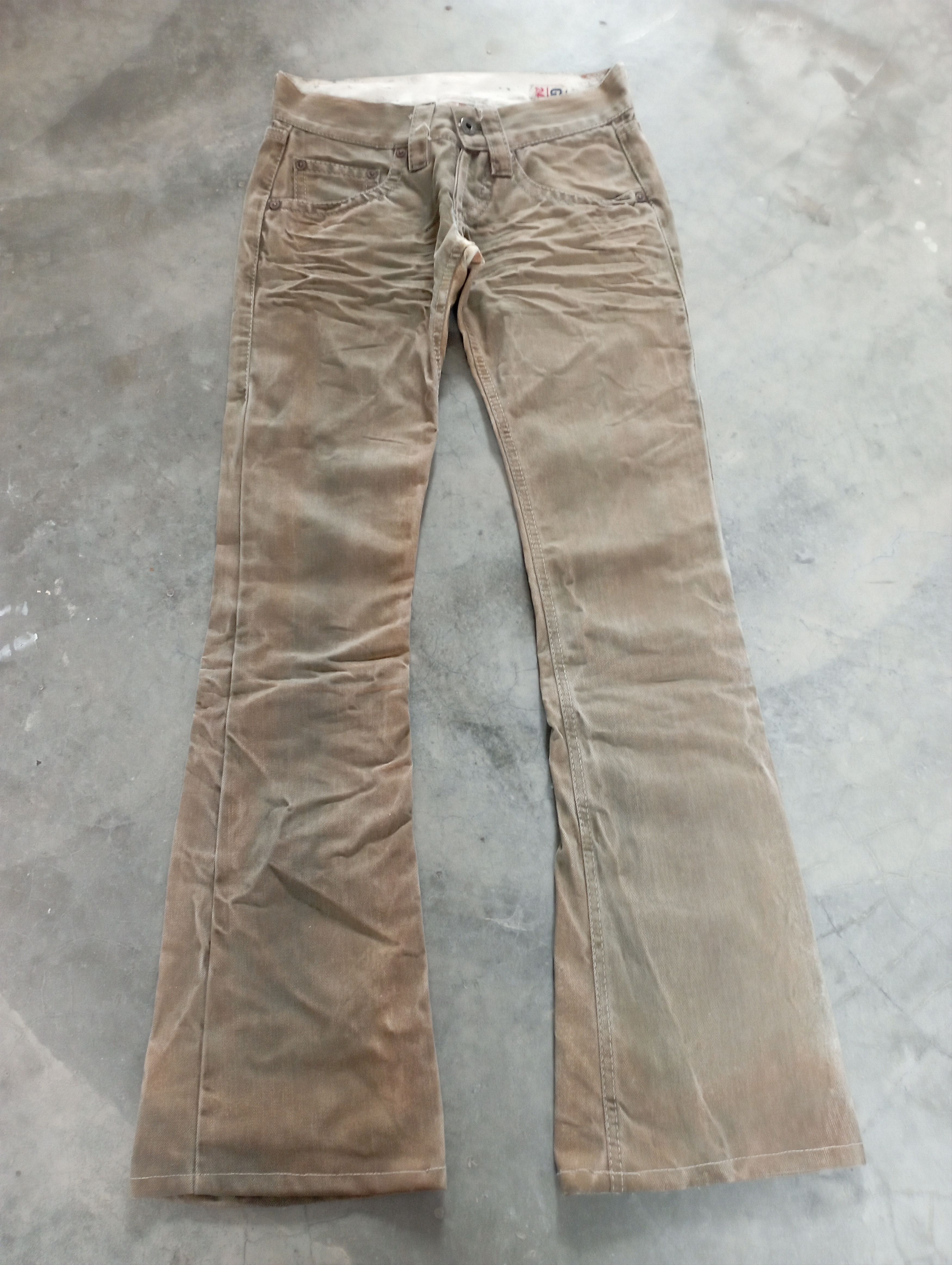 Tornado Mart Flare Jeans Made In Italy Crazy Mud lightning Wash G Brand Size 24" / US 00 / IT 34 - 1 Thumbnail