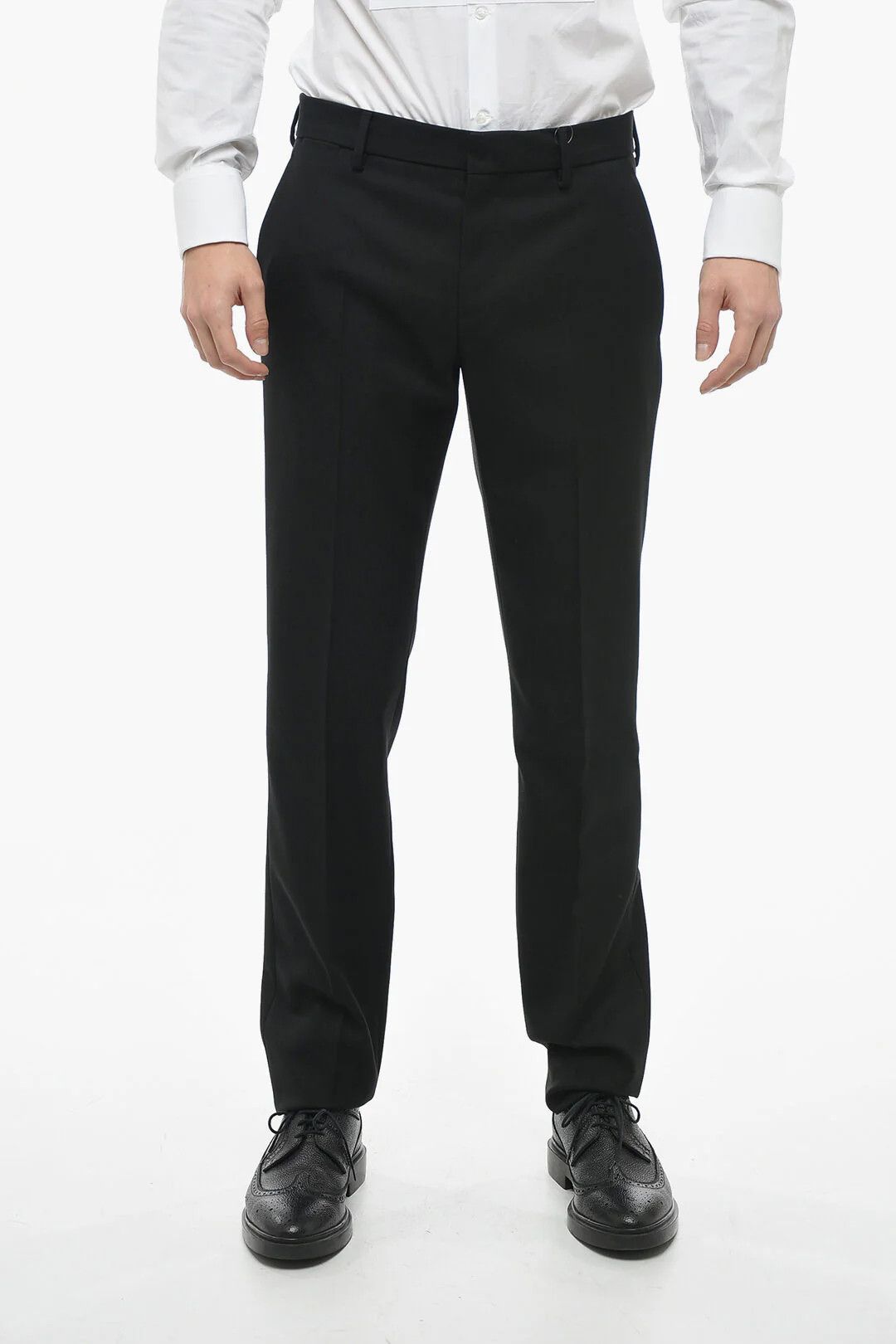 Versace og1mm0426 Wool Cigarette Pant in Black Size US 34 / EU 50 - 1 Thumbnail