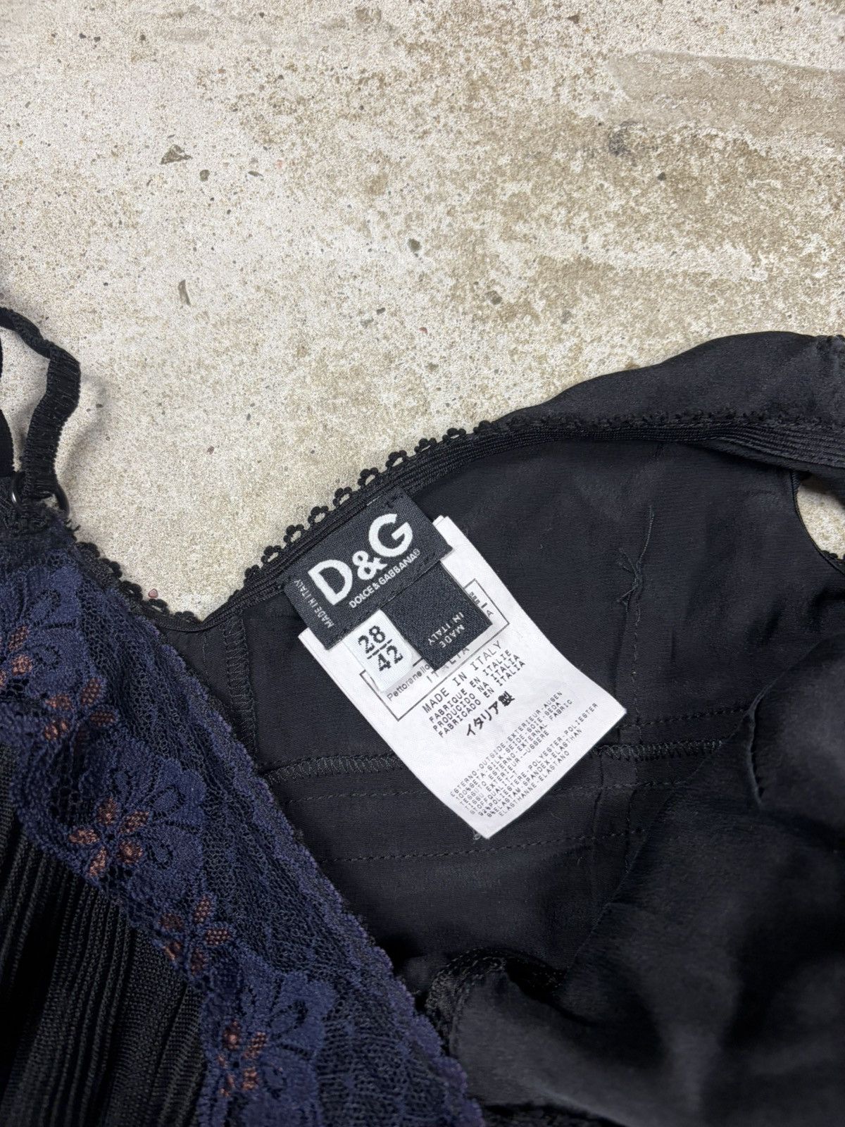 Dolce & Gabbana 2000s Dolce & Gabbana Black Silk Lace Trims Corset Top Size M / US 6-8 / IT 42-44 - 7 Thumbnail