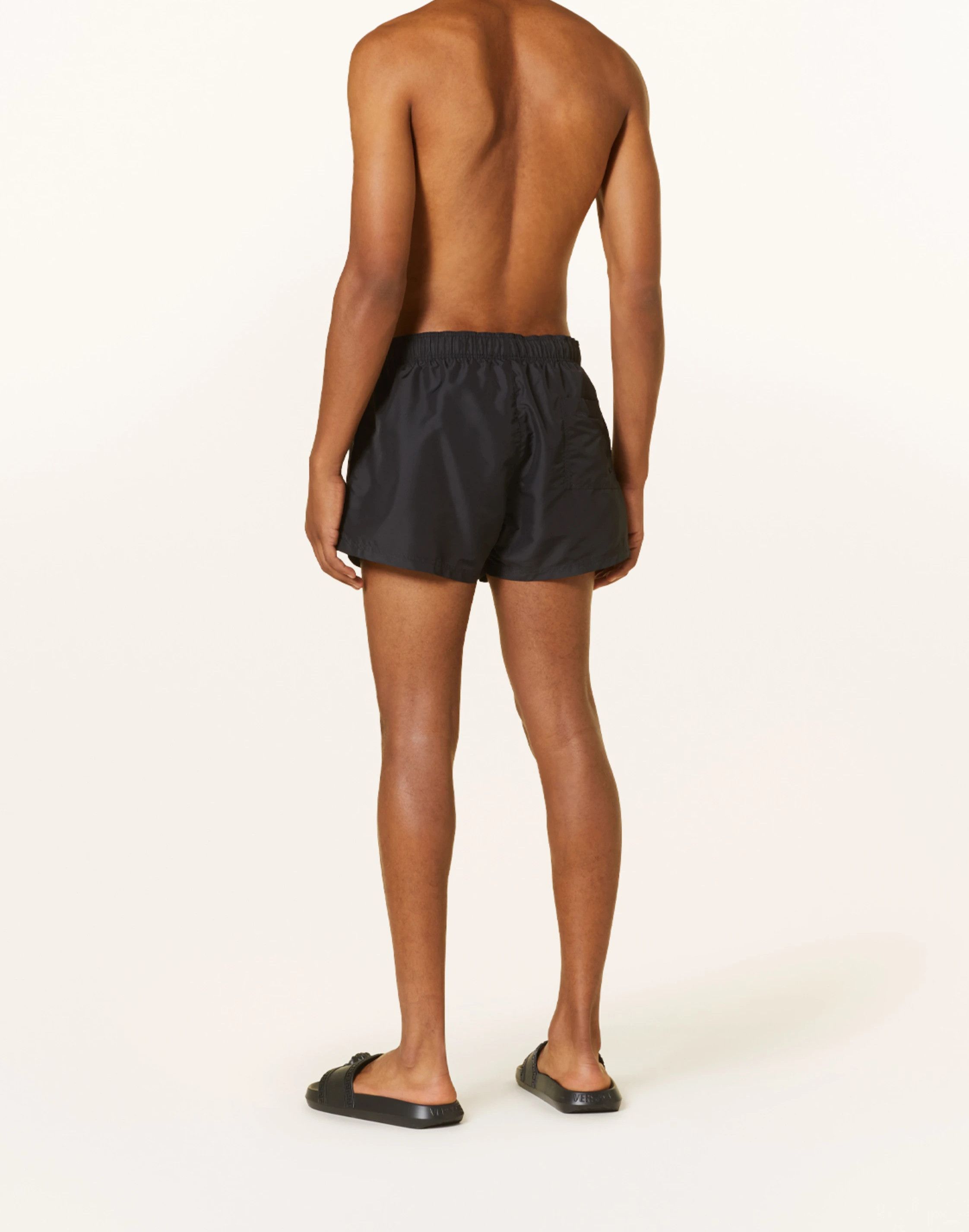 Versace VERSACE black logo film title swim shorts 4 Medium trunks Size US 32 / EU 48 - 5 Thumbnail