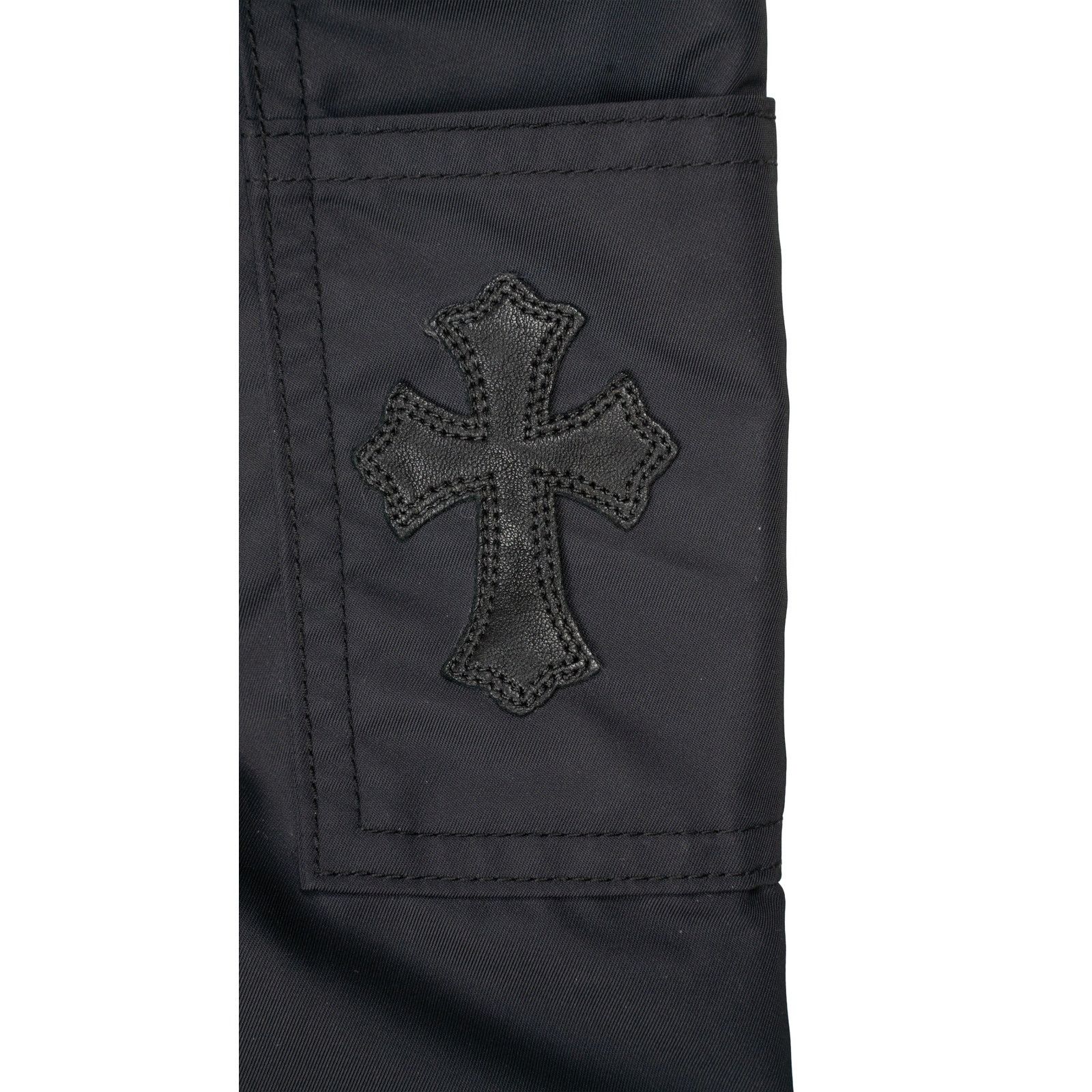 Chrome Hearts Leather Double Knee Nylon Carpenter Pants 'Black' Size US 38 / EU 54 - 7 Thumbnail