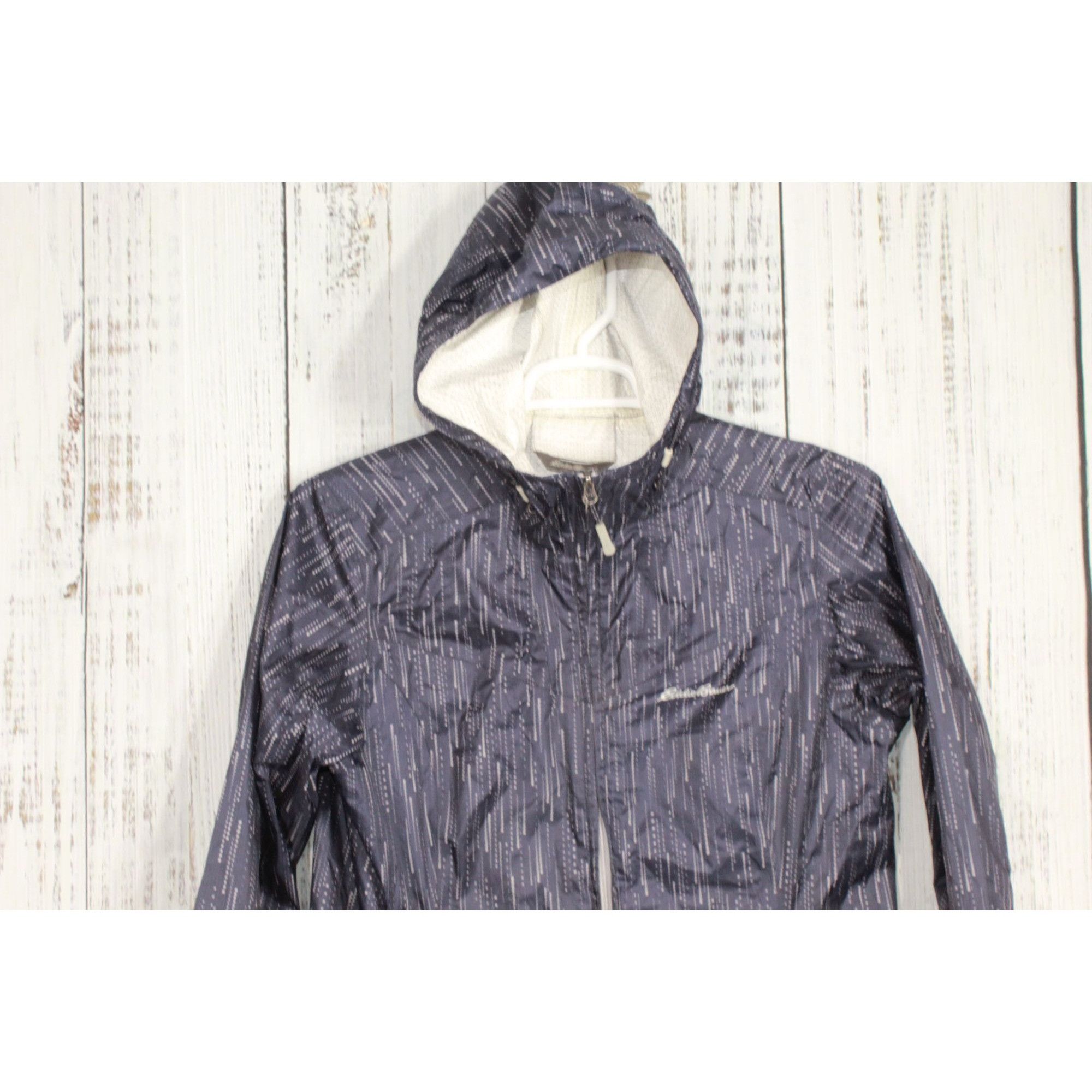 Eddie Bauer Eddie Bauer Women's Blue Printed Waterproof Hooded Jacket L Size L / US 10 / IT 46 - 3 Thumbnail