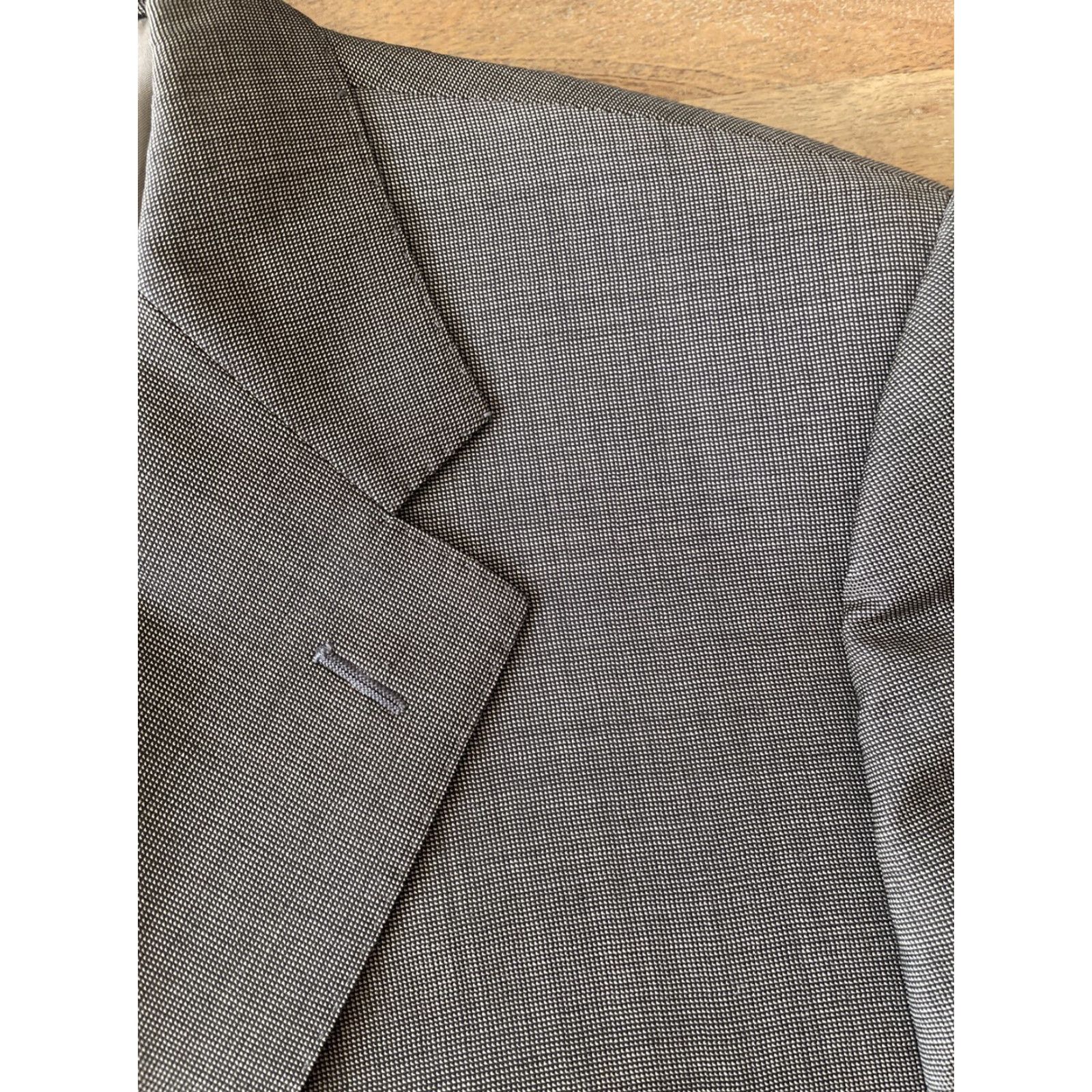 Corneliani Corneliani Blazer Mens 42L Brown Birdseye Merino Wool Sport Jacket Regular Single-Breasted Notch Lapel 3-Button Front Size 42R - 6 Thumbnail