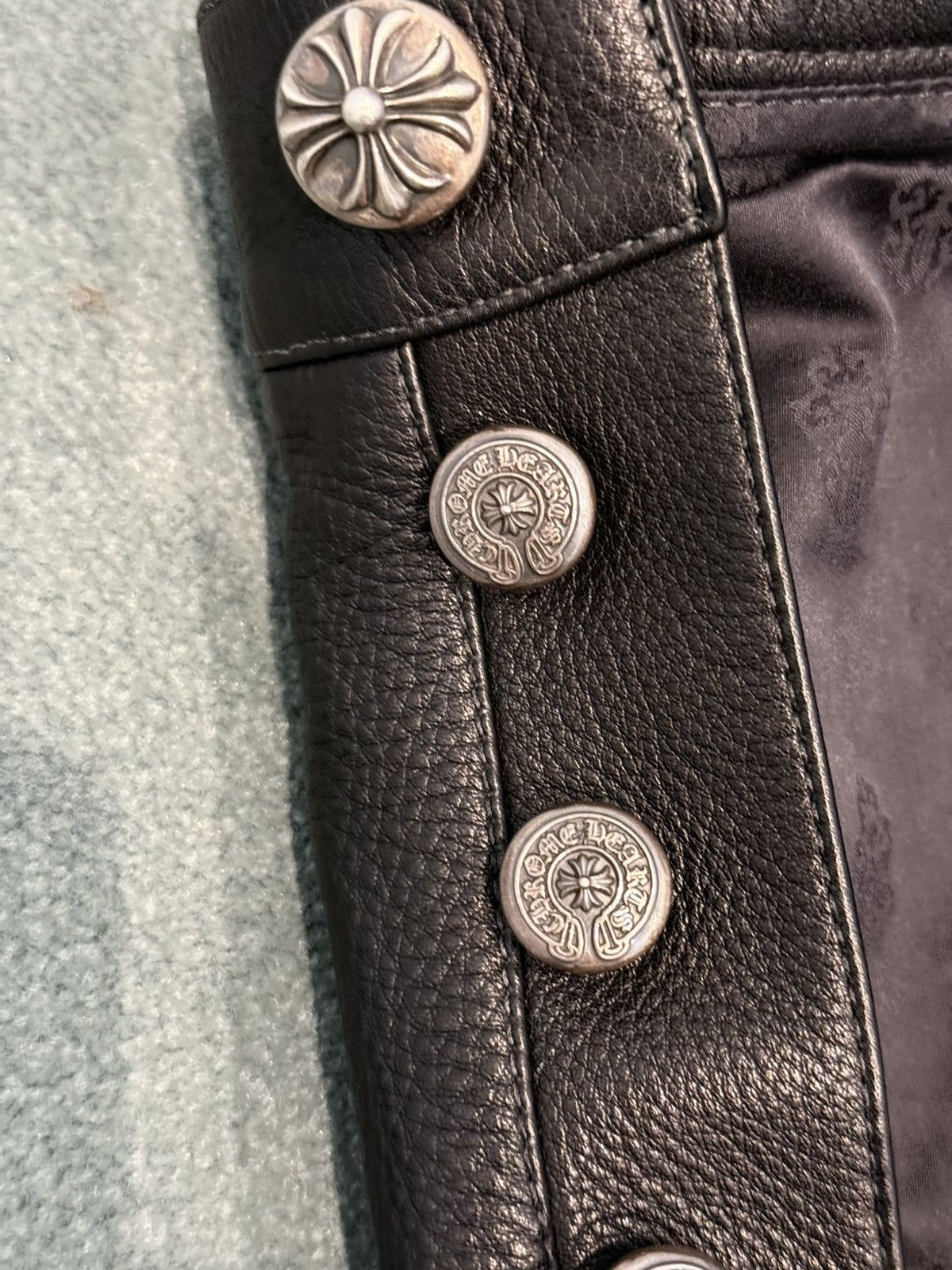 Chrome Hearts Chrome Hearts Leather Pants with cross patches Size US 32 / EU 48 - 13 Thumbnail