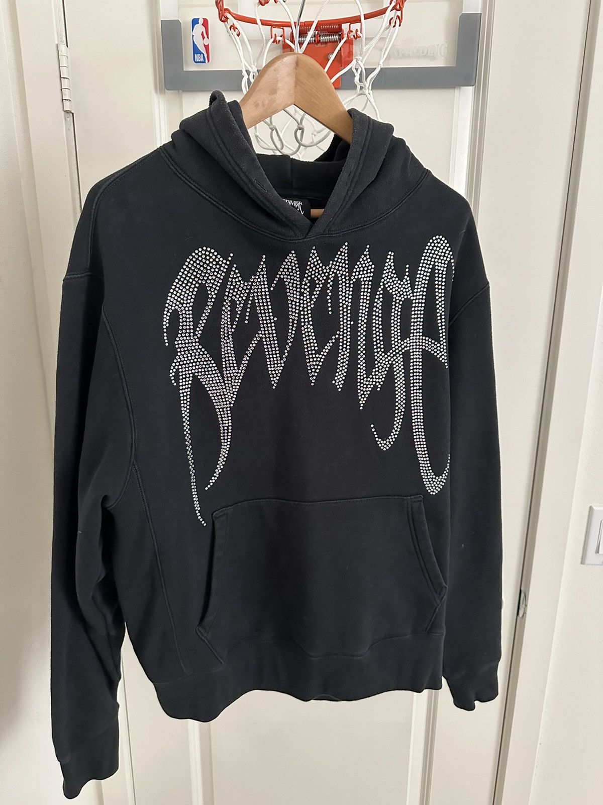 image of Revenge Bejeweled Hoodie in Black, Men's (Size Large)