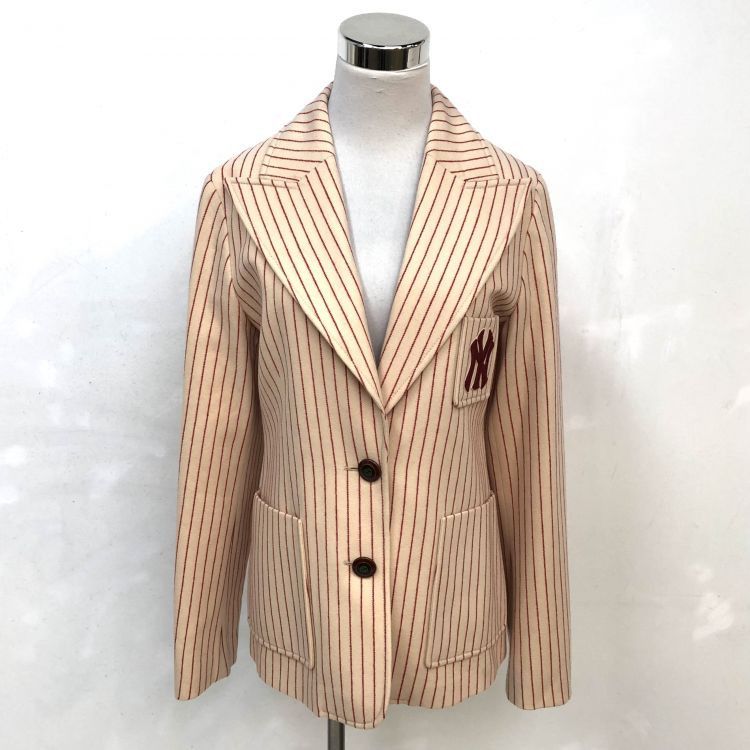 Gucci Gucci NY Yankees Striped Wool Blazer Size 40 Size S / US 4 / IT 40 - 1 Thumbnail