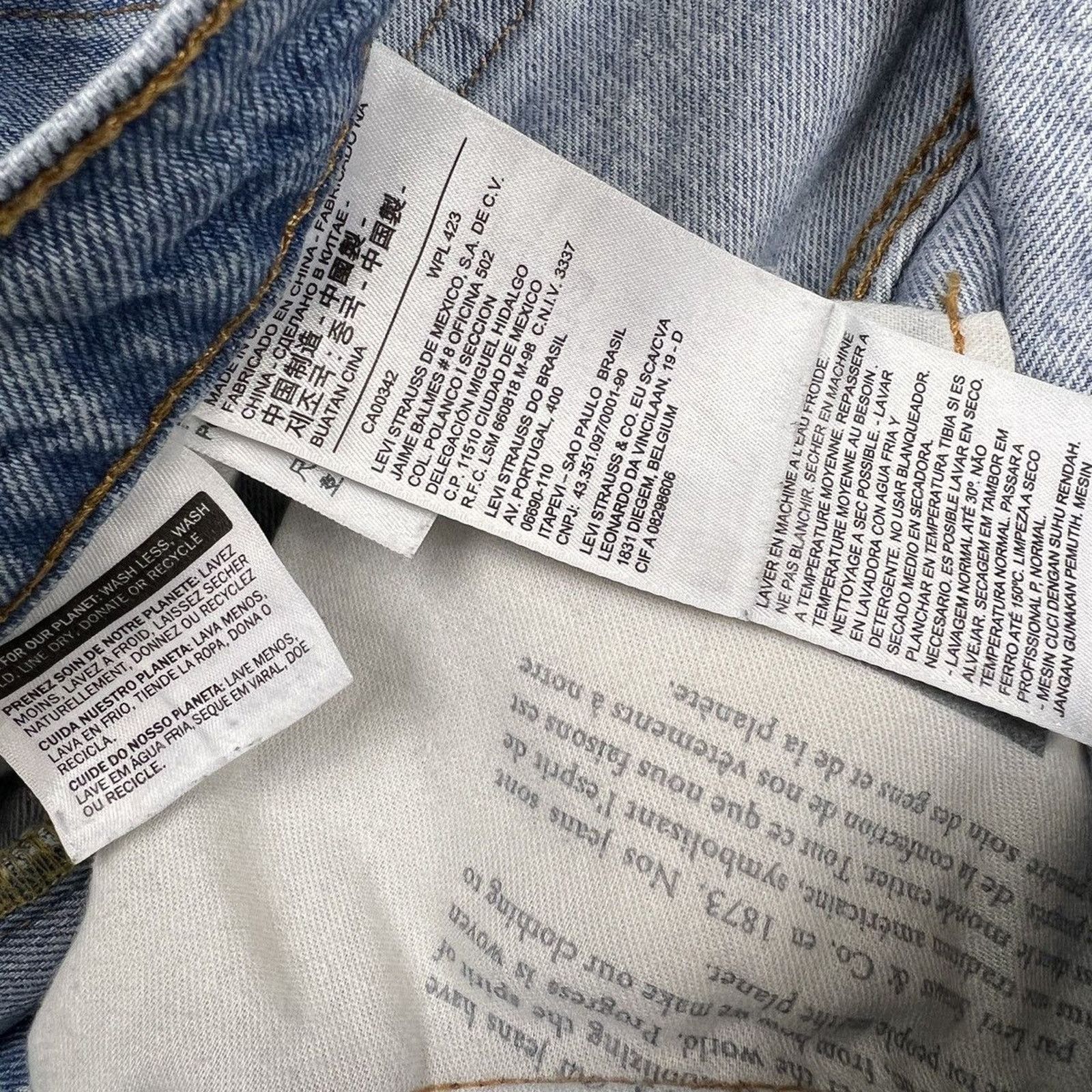 Levi's × Vintage Levi's 502 Jeans 32x27 Regular Taper Fit Distressed Denim Size US 32 / EU 48 - 8 Thumbnail