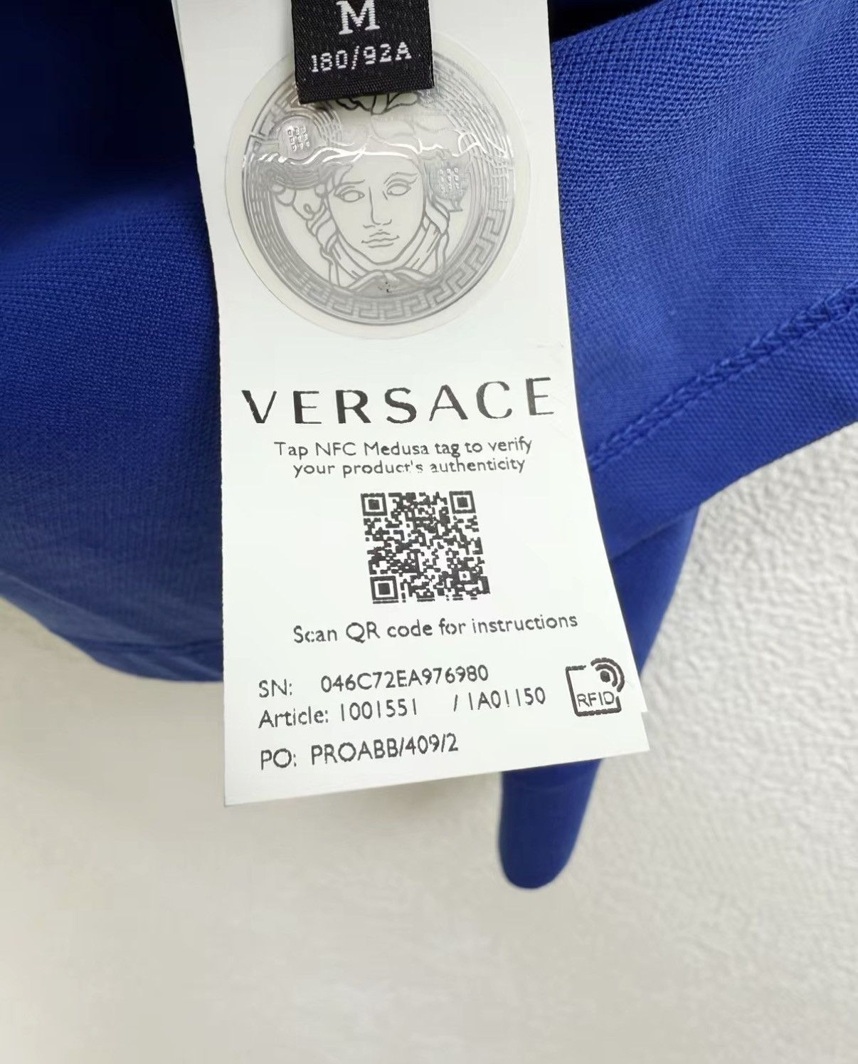 Versace VERSACE Mainline Embroidered Long Sleeve Polo Shirt J30 Size US S / EU 44-46 / 1 - 7 Thumbnail