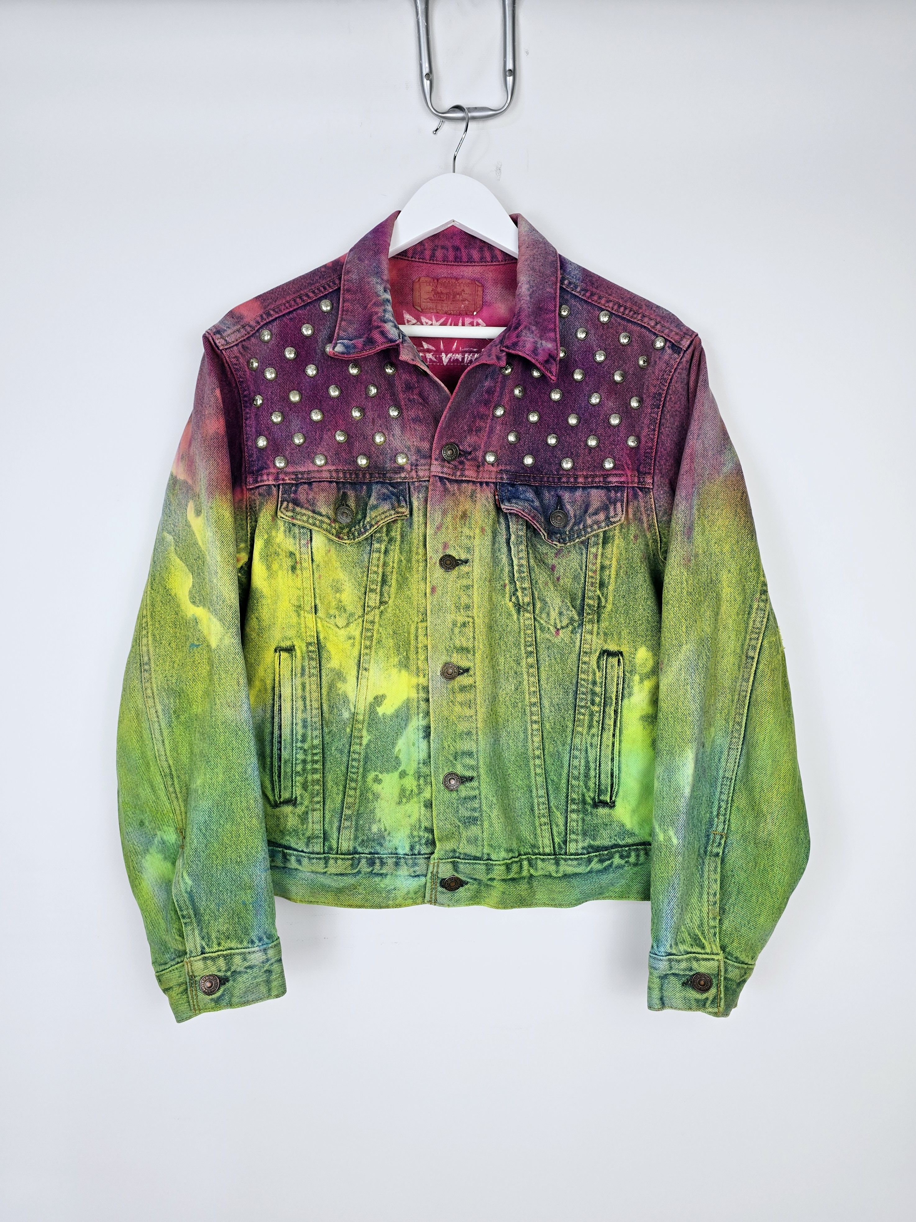 Levi's × Levi's Vintage Clothing Vintage Levi's Tie-Dye Studded Denim Jacket - Made in USA Size L / US 10 / IT 46 - 1 Thumbnail