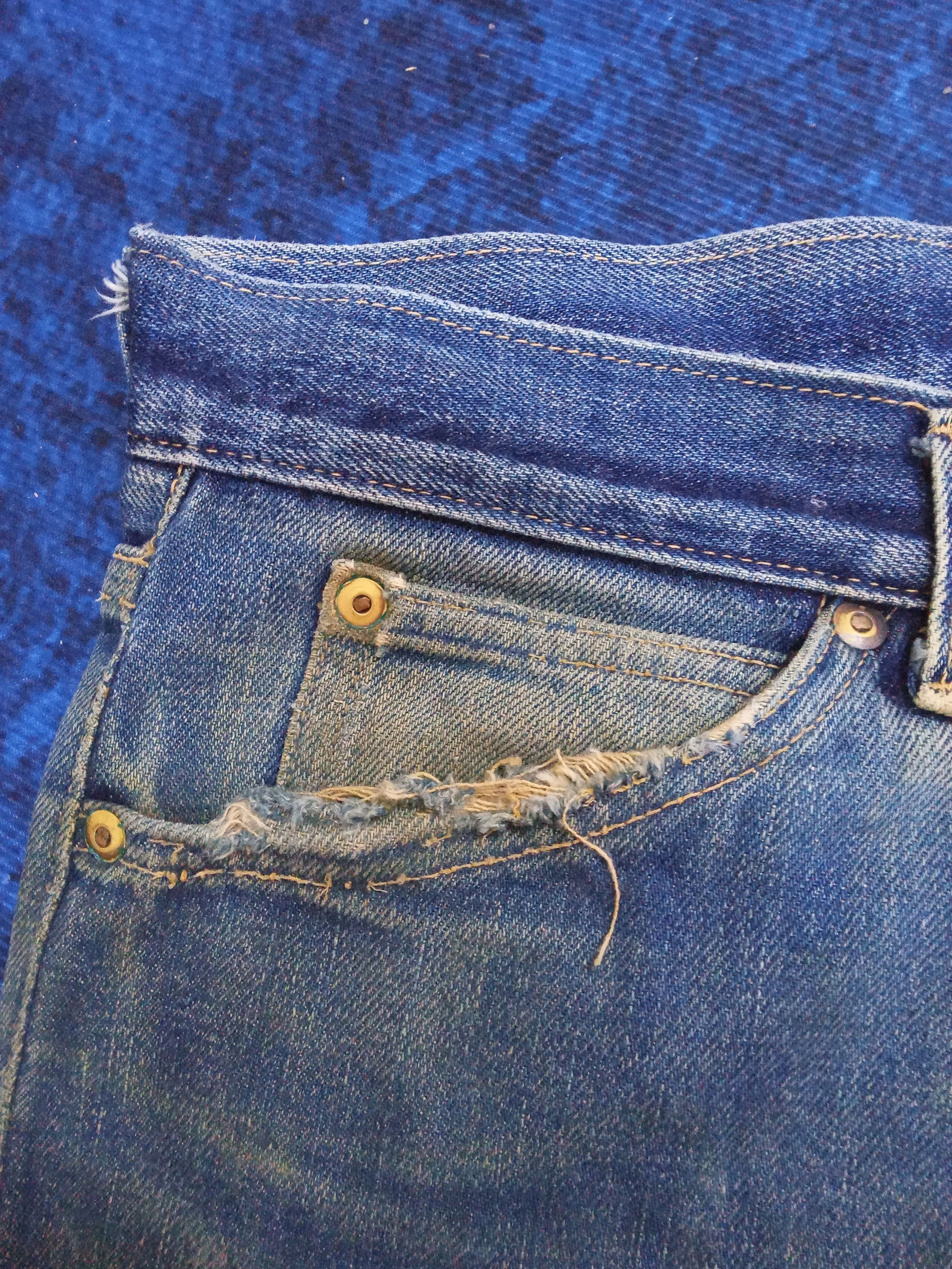 Bape A Bathing Ape Distressed Vintage Half Selvedge Jeans Size US 33 - 8 Thumbnail