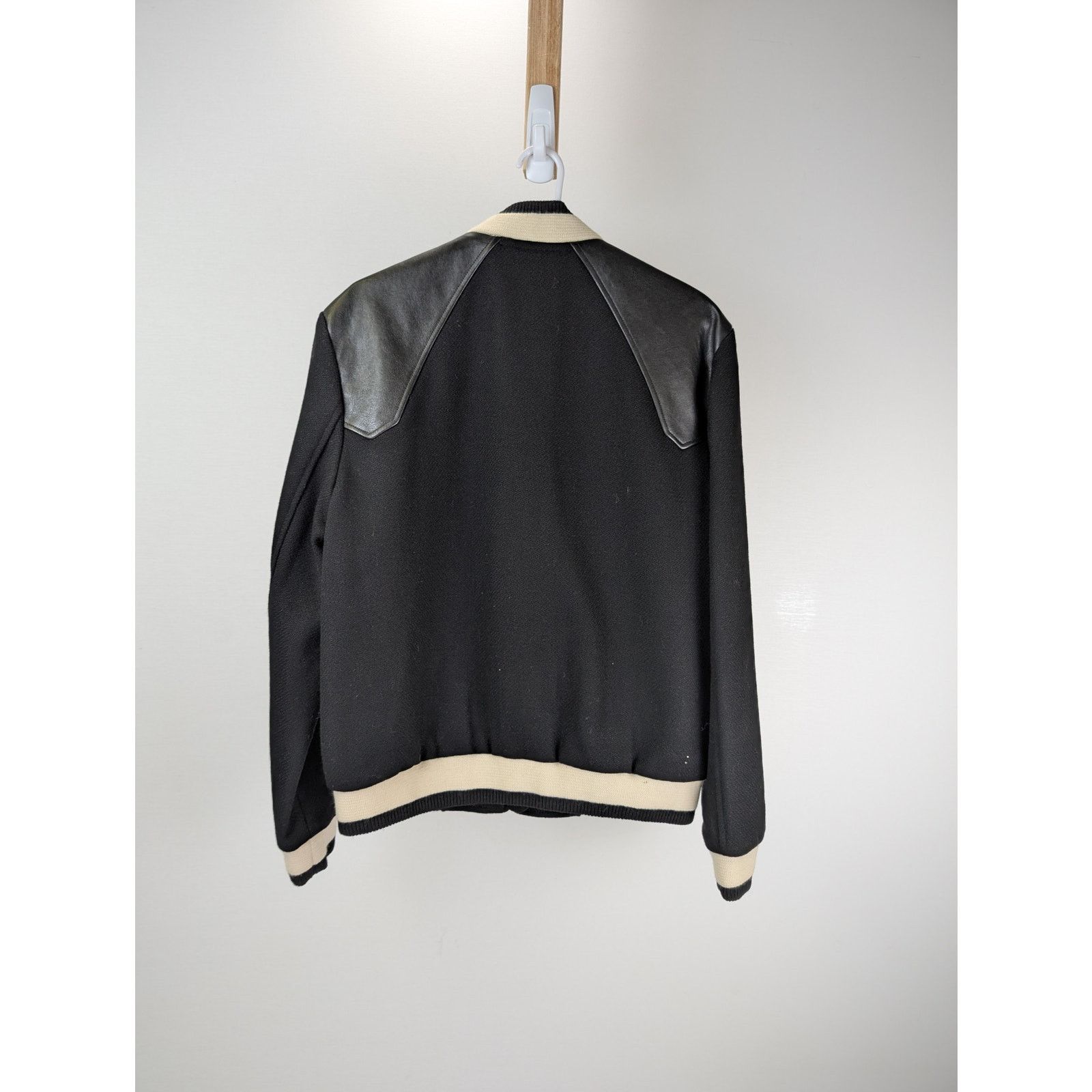 Saint Laurent Paris o1rshd1 CC20 Zipper Jacket in Black/Beige Size US M / EU 48-50 / 2 - 16 Thumbnail