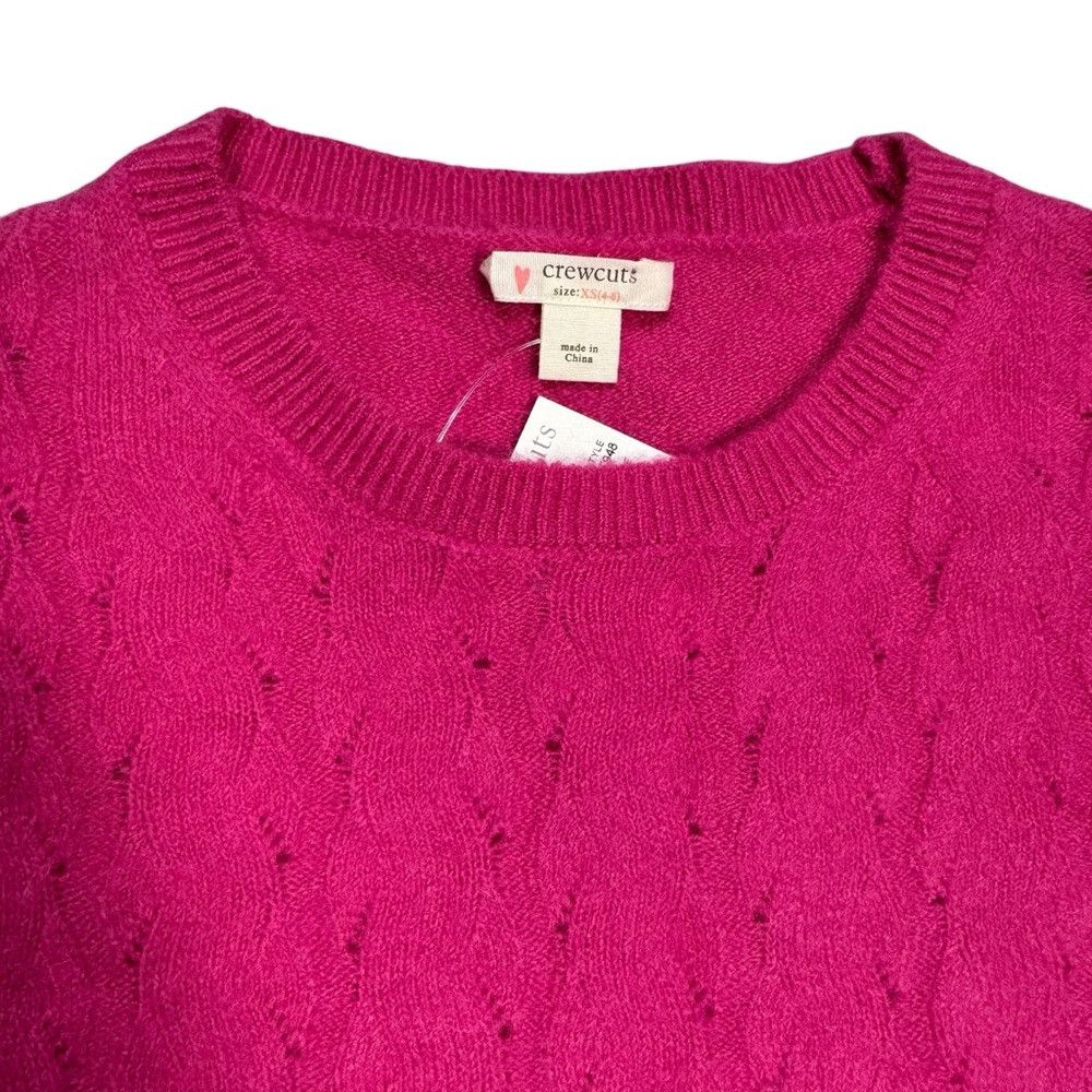 J.Crew NWT New J.Crew Supersoft Cable-Knit Wool Blend Pink Sweater Size XXS / US 00 / IT 34 - 4 Thumbnail