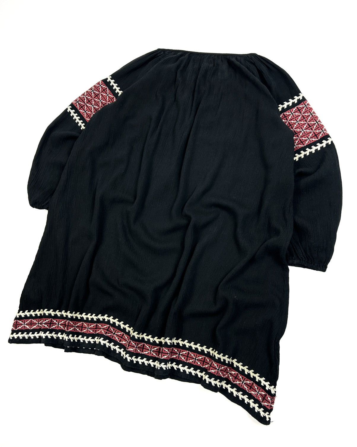 Denim & Supply Ralph Lauren Rare Ralph Lauren Denim Supply Blouse Black Embroidery Boho Size XXS / US 00 / IT 34 - 9 Thumbnail