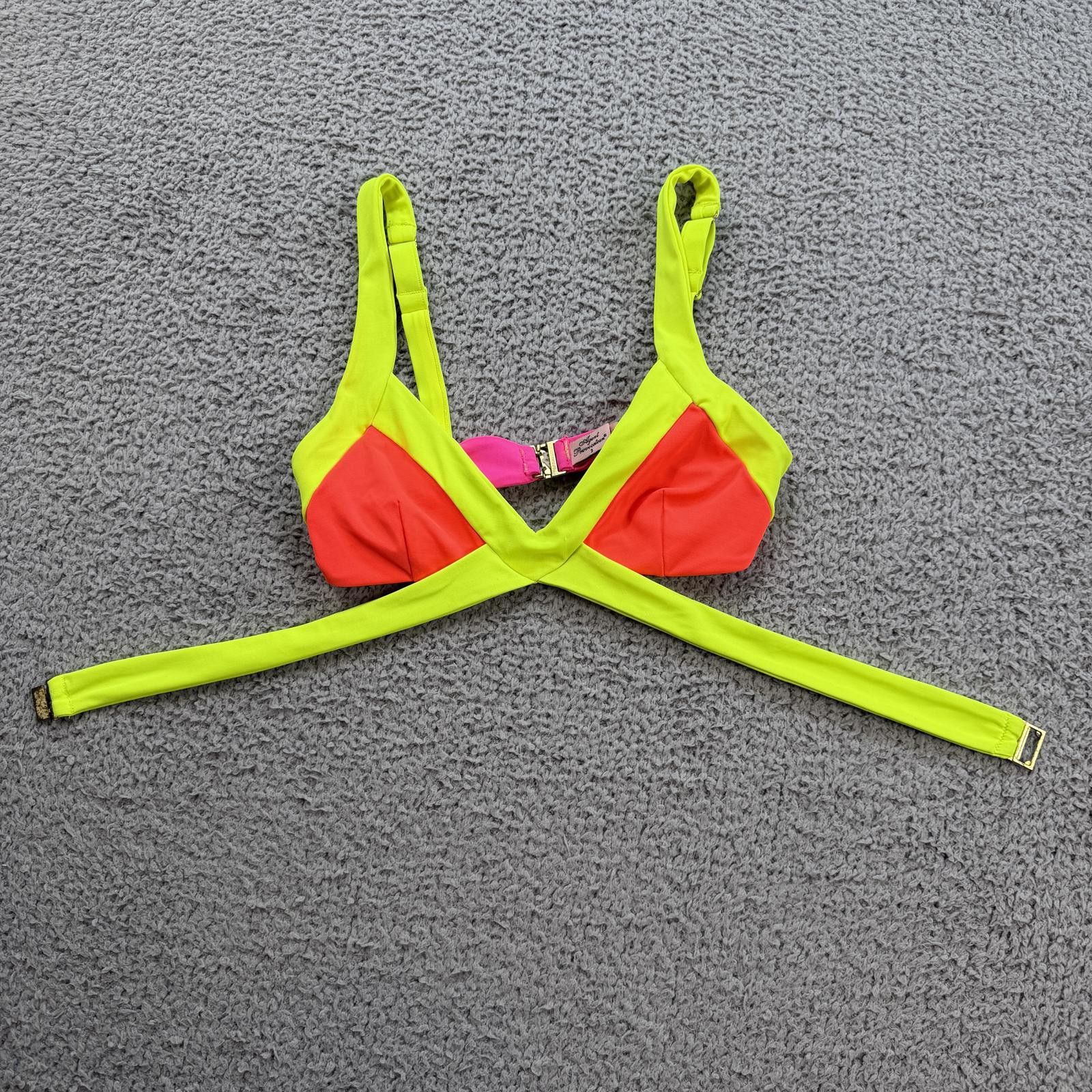 Other Agent Provocateur L’Agent Neon Strappy Bikini Top Swimwear Size ONE SIZE - 2 Thumbnail
