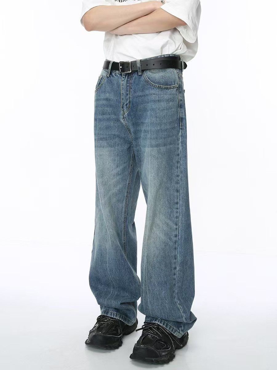 Japanese Brand × Jean Washed loose fit straight leg jeans Size US 30 / EU 46 - 1 Thumbnail