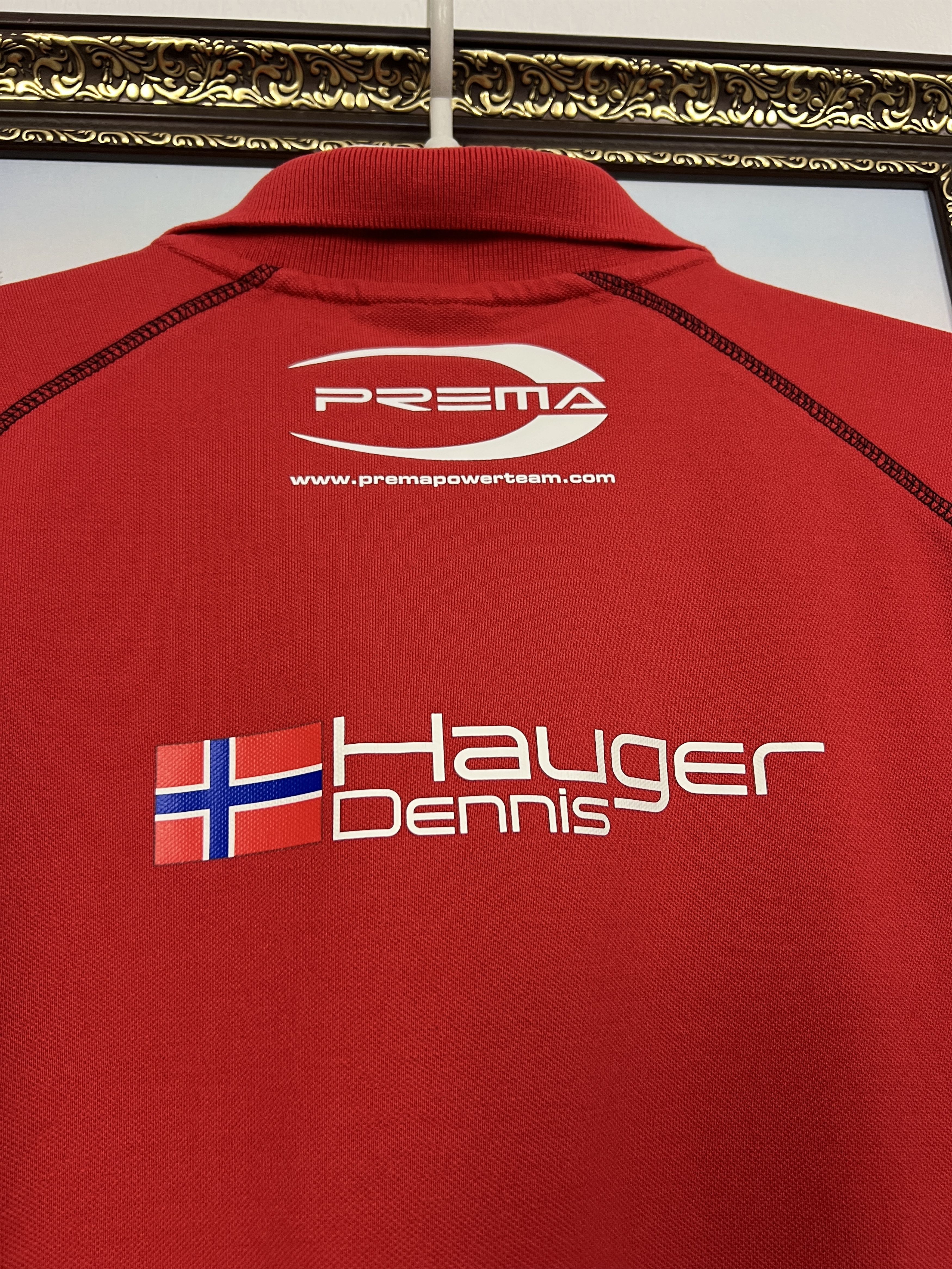 Vintage Norway Dennis Hauger Racing Formula Polo Shirt Jersey Trikot Size US L / EU 52-54 / 3 - 10 Thumbnail
