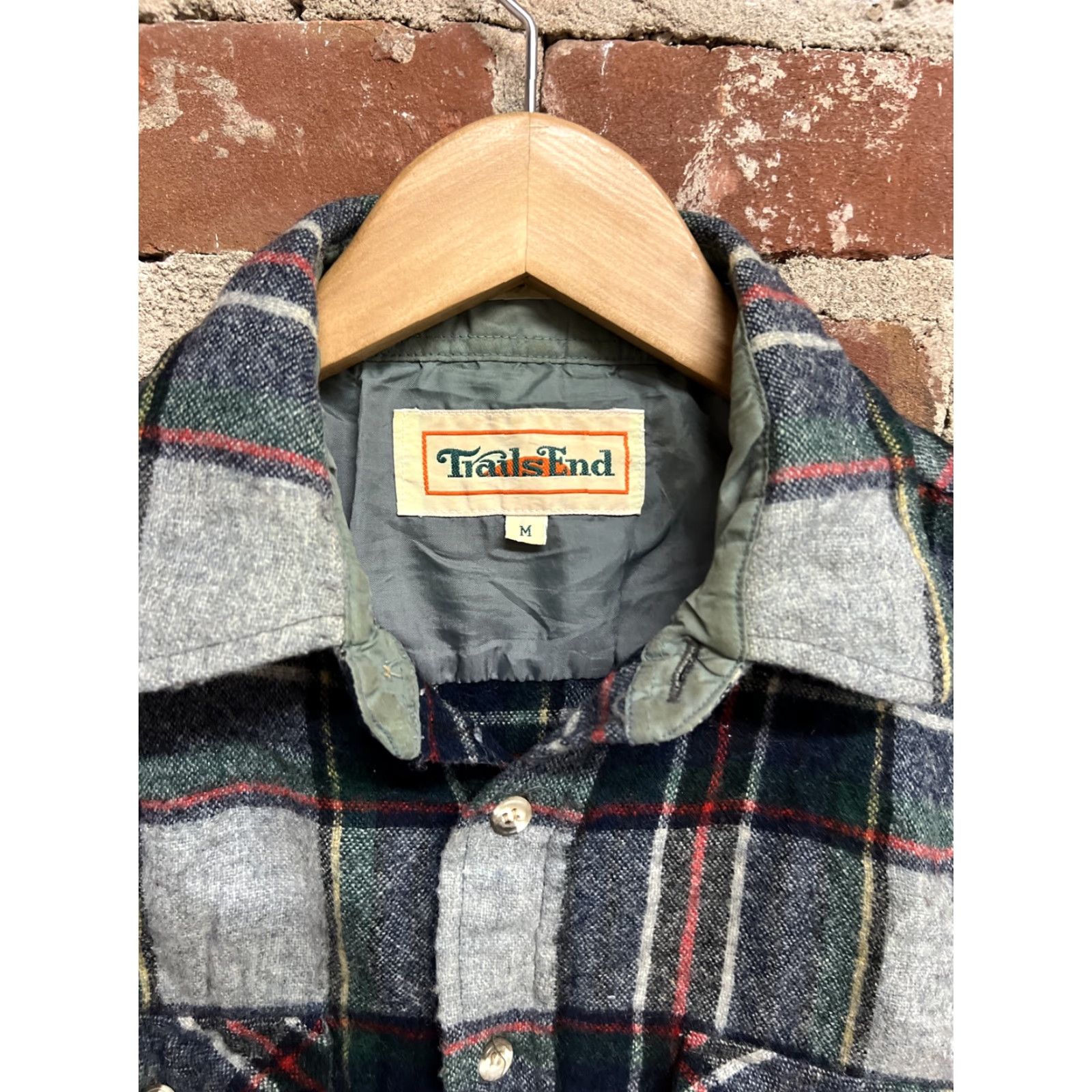 Rails VINTAGE Vintage Trails End Mens M Green Plaid Wool Acrylic Flannel Shirt T30 Size US M / EU 48-50 / 2 - 2 Thumbnail