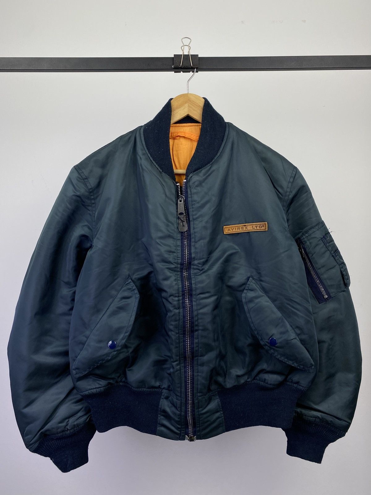 Avirex Vintage 90’s Avirex MA-1 Dark Green Reversible Flight Jacket Size US M / EU 48-50 / 2 - 1 Thumbnail