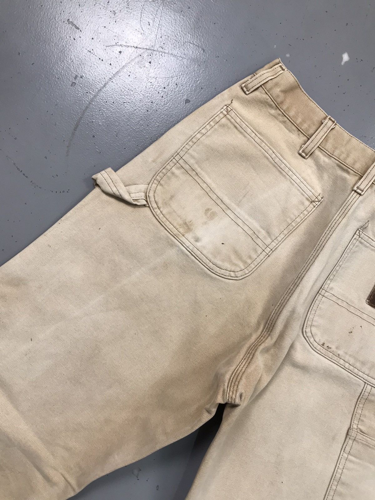 Vintage 90s Vintage sunfade Carhartt B11 BRN carpenter denim Size US 32 / EU 48 - 14 Thumbnail