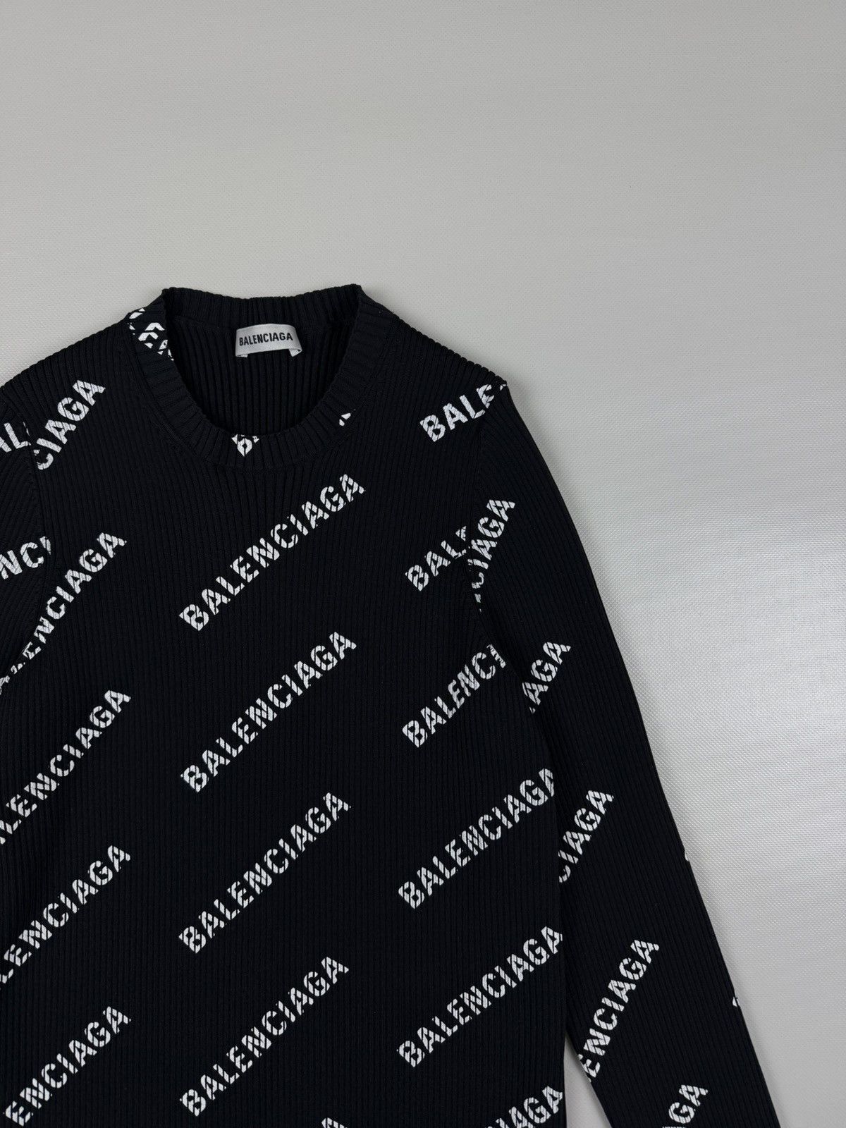Balenciaga Balenciaga Women’s Monogram Poly Longsleeve Shirt Size XL Size XL / US 12-14 / IT 48-50 - 3 Thumbnail