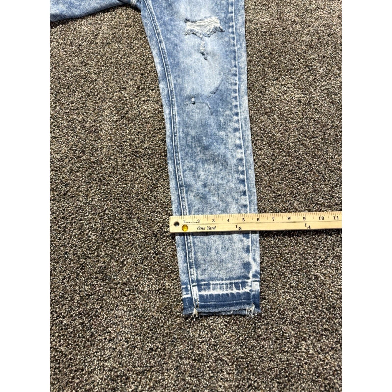 Vintage Kancan Jeans Ankle Women 28 Blue Denim Acid Wash Stretch Inseam 27 Flex Size 28" / US 6 / IT 42 - 7 Thumbnail