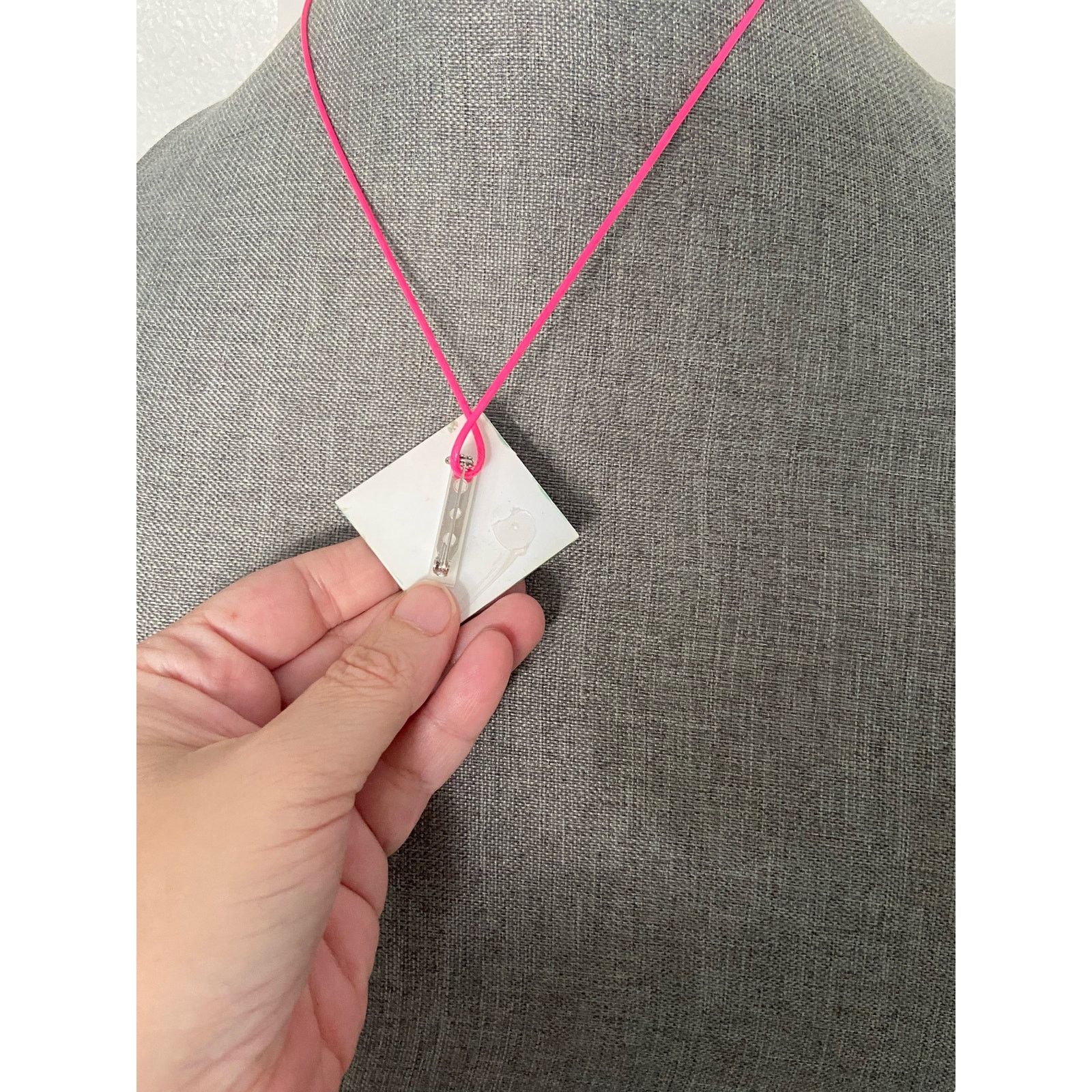 Handmade diamond shaped pendant necklace Size ONE SIZE - 4 Thumbnail
