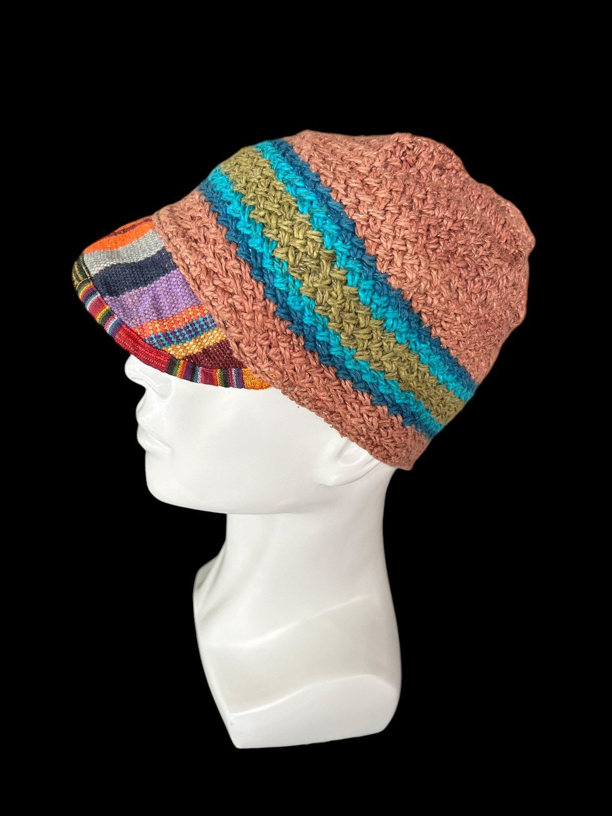 Japanese Brand × Kapital × Vintage Amina Japanese Style Crochet knitted Hats ☠️☠️🎌 Size ONE SIZE - 4 Thumbnail