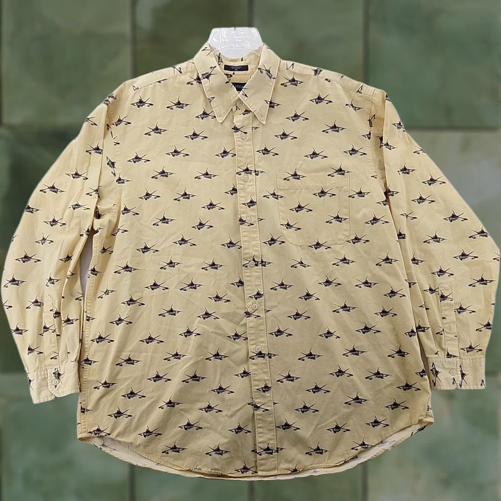 Nautica Nautica Shirt Mens XL Yellow Button-Up Graphic Print 90s Logo Vintage Size US XL / EU 56 / 4 - 1 Thumbnail