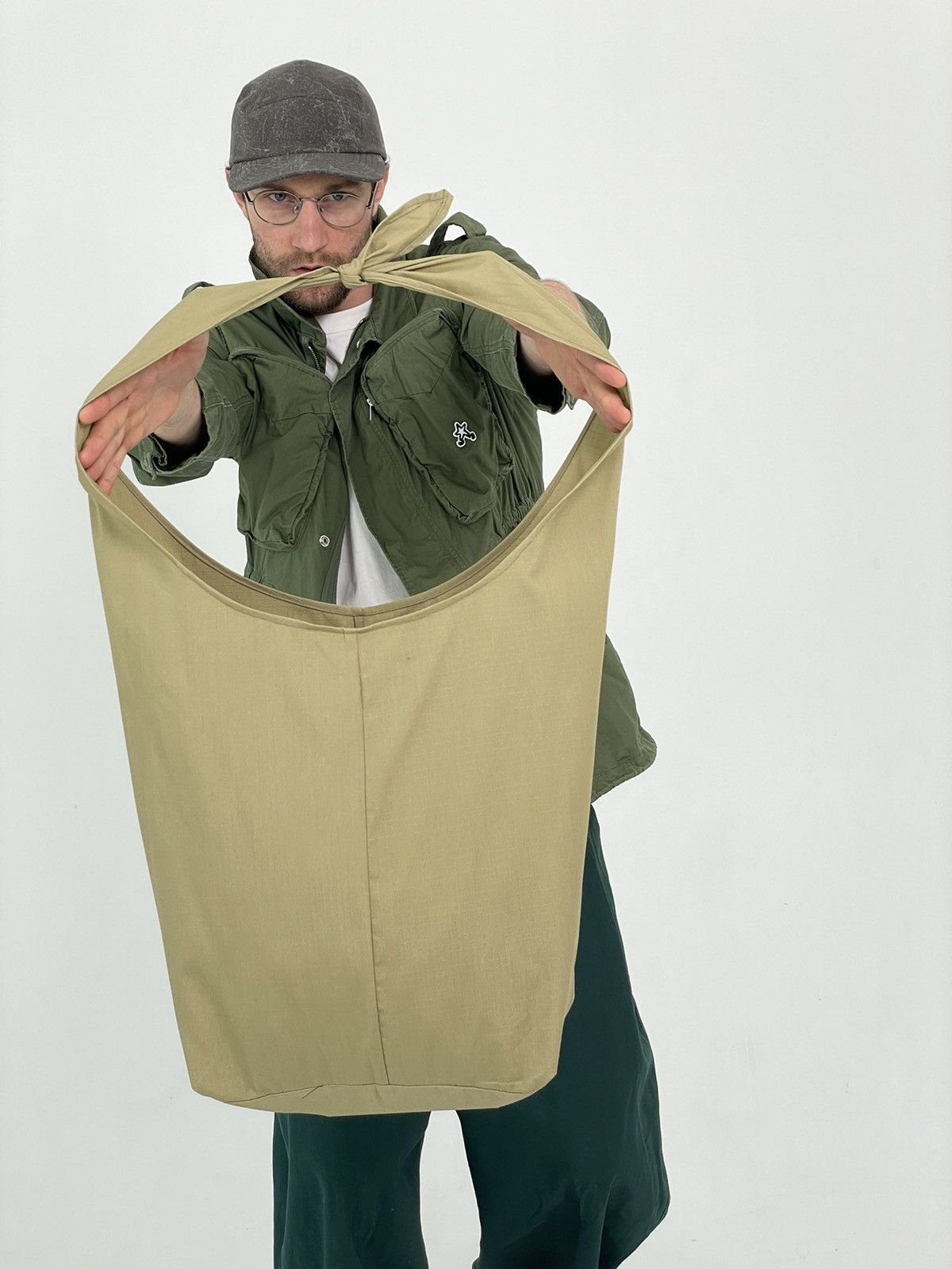Handmade Shopper military bag Shoulder Tote bag hand made in Ukraine Size ONE SIZE - 9 Thumbnail
