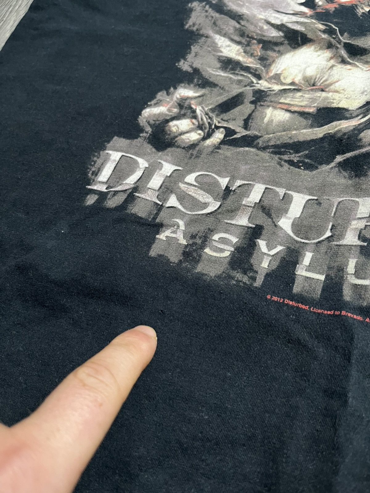 Band Tees Disturbed Asylum Tour Tee 2012 Vintage Nu Metal Band T-Shirt Size US XL / EU 56 / 4 - 4 Thumbnail