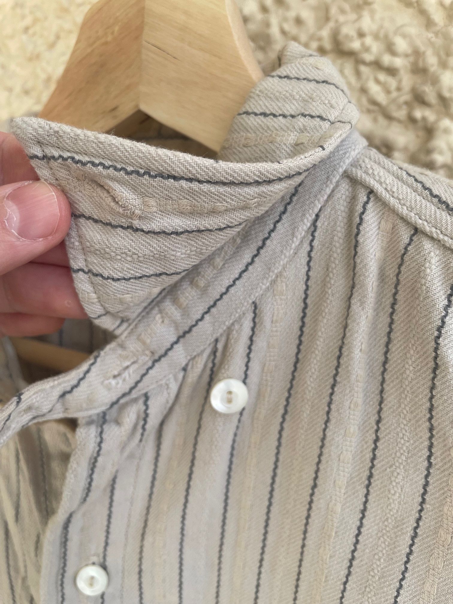 Heller's Cafe × Warehouse Warehouse x Heller's Cafe Stripe pullover work shirt Size US S / EU 44-46 / 1 - 4 Thumbnail