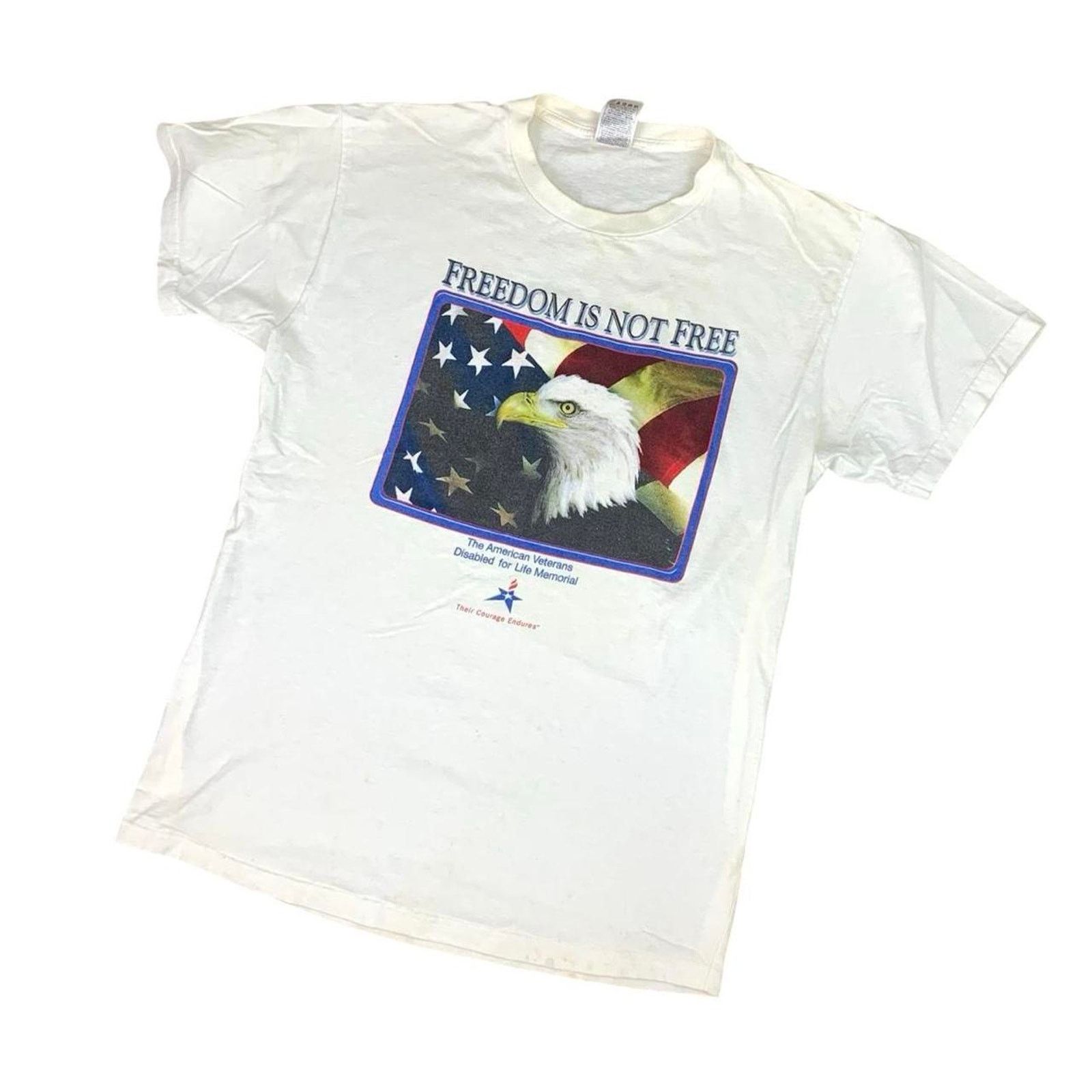 Vintage Vintage Freedom is Not Free Patriotic T-shirt Size US M / EU 48-50 / 2 - 2 Thumbnail