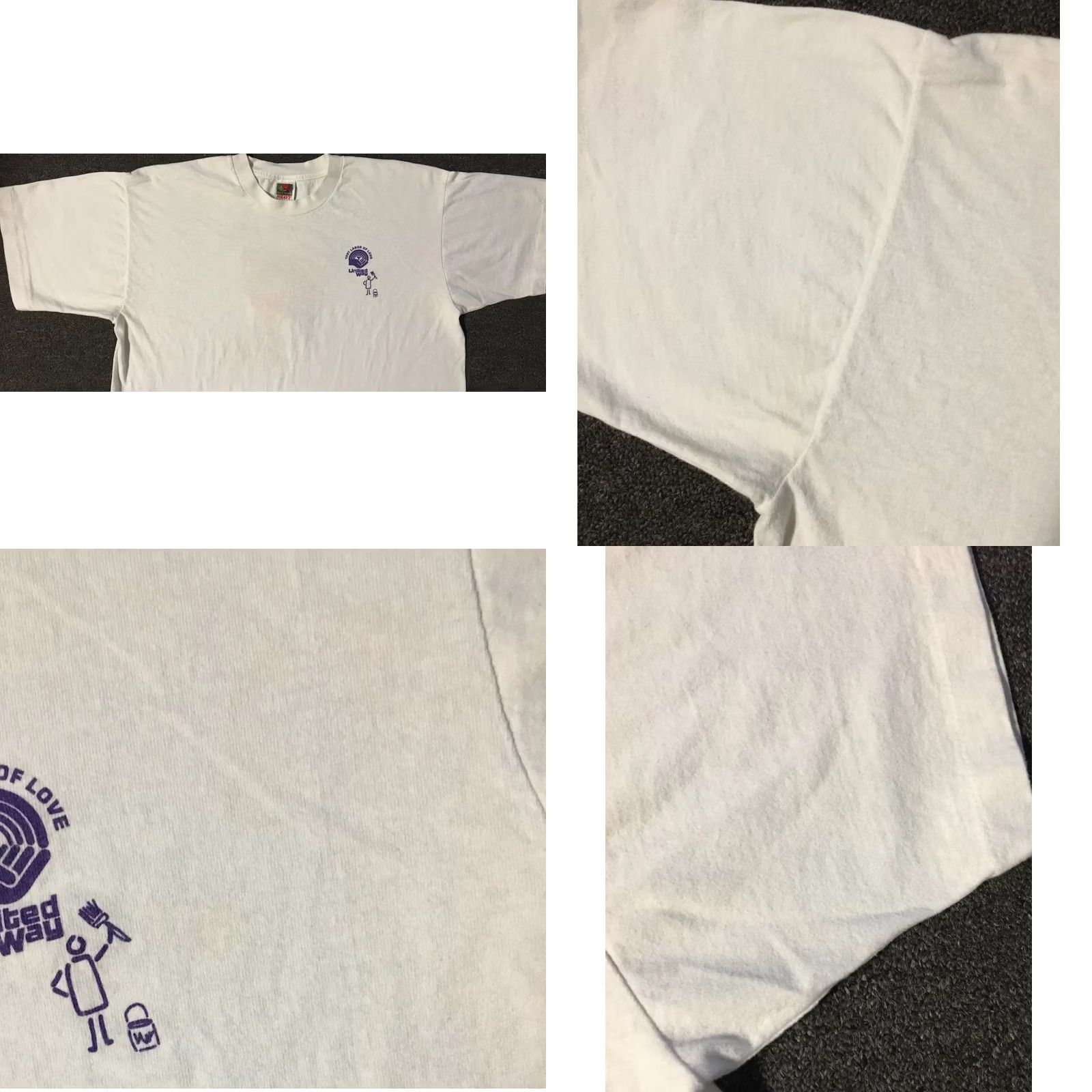 Vintage VINTAGE Labor Of Love Faded Heart Shirt L Men T-Shirt White 90s 80s Beach Grunge Sun Palm Trees Friends Single Stitch Size US L / EU 52-54 / 3 - 8 Thumbnail