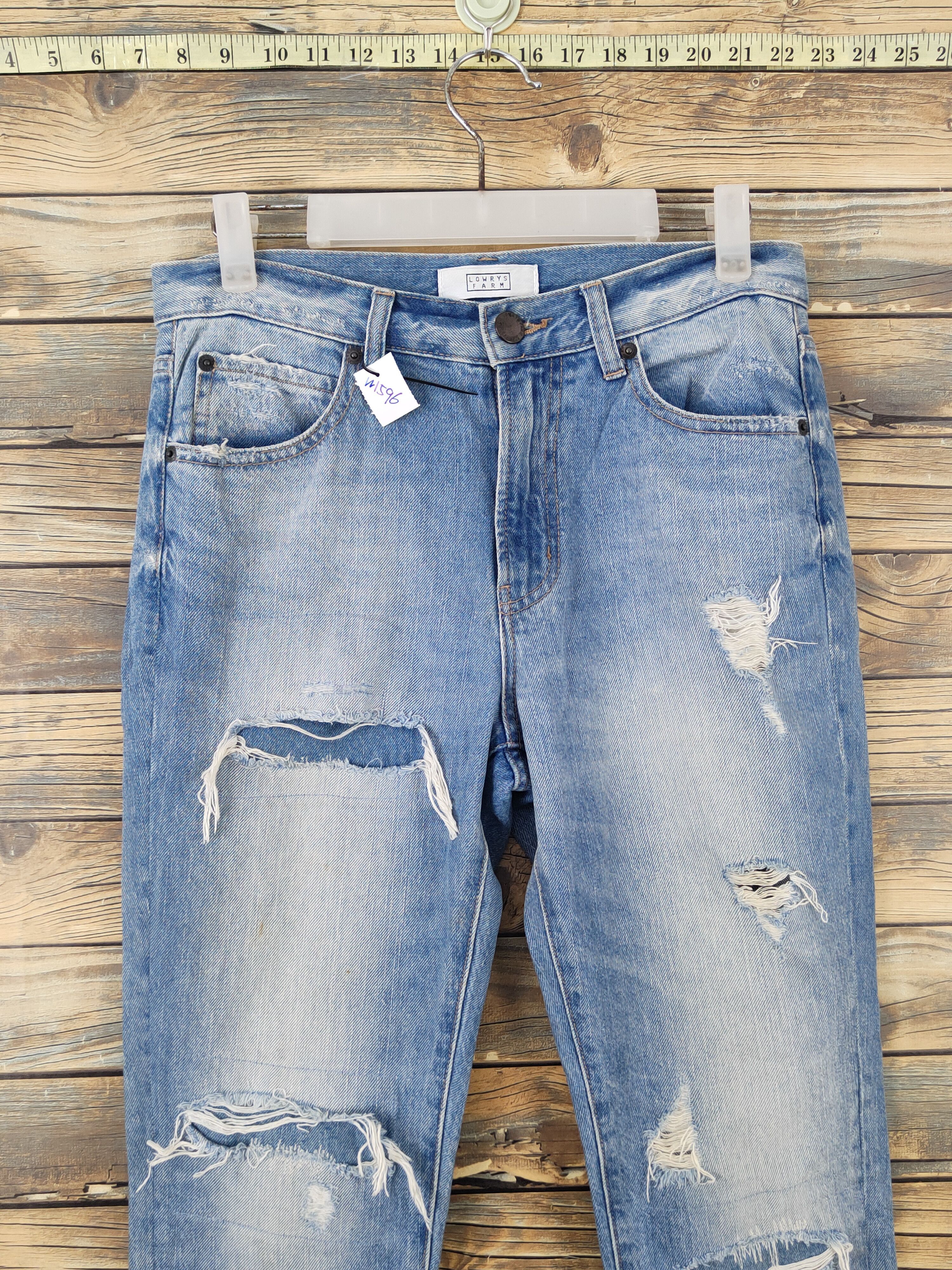 LOWRYS FARM × Vintage Lowrys Farm Blue Distressed Ripped denim Jeans #W1596 Size US 30 / EU 46 - 2 Thumbnail