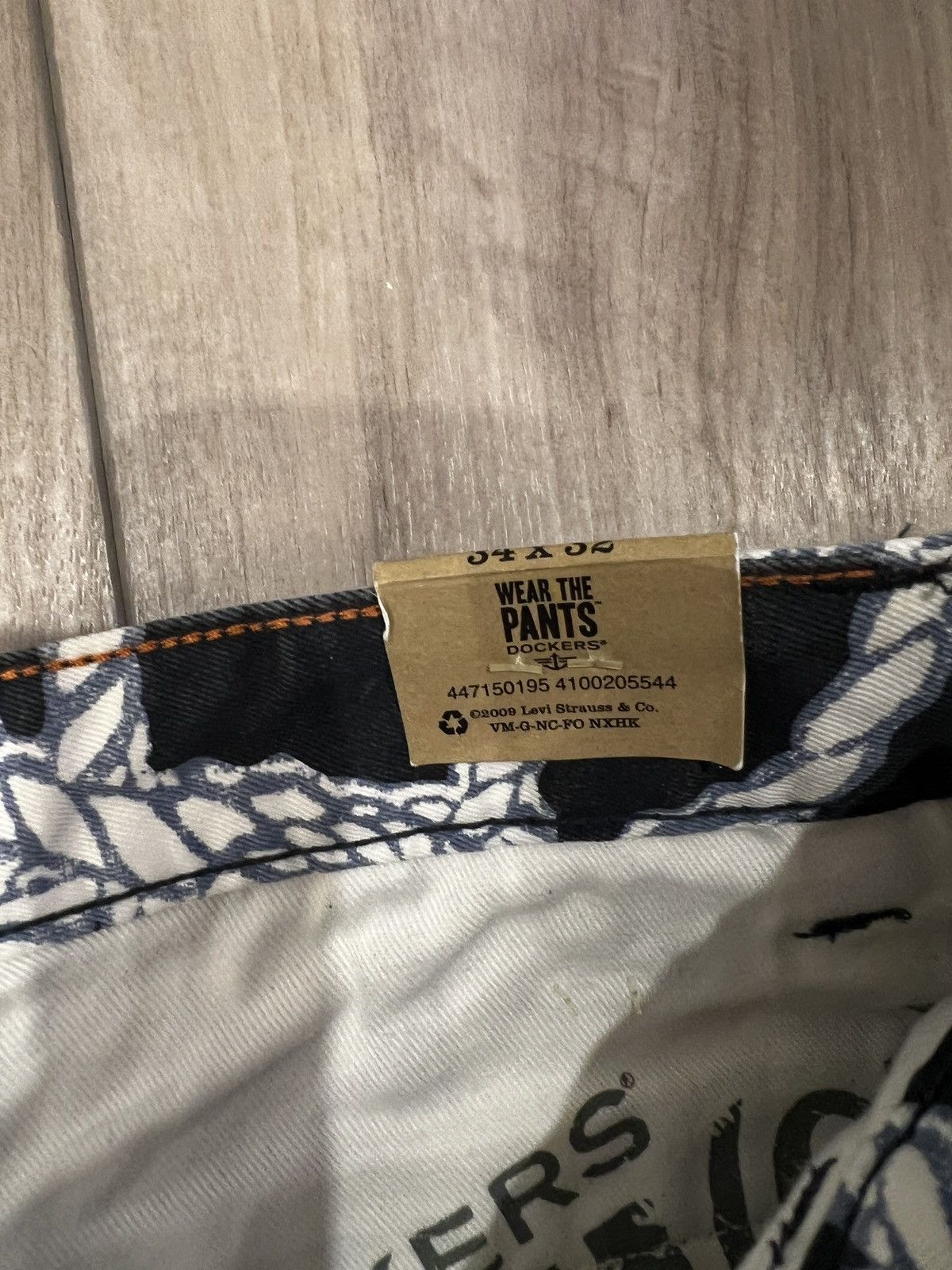 Dockers Dockers Alpha Slim Blue Rope AOP Khakis 2013 Size US 34 / EU 50 - 7 Thumbnail