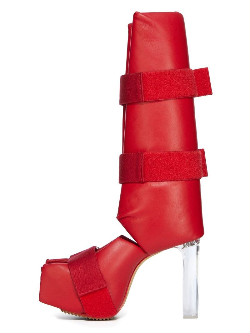 Rick Owens o1y0126 Boots in Red Size US 7 / IT 37 - 2 Thumbnail