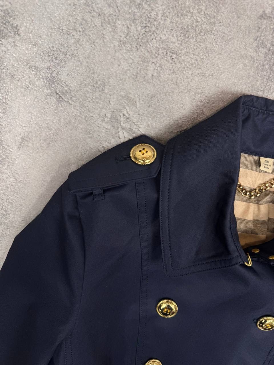 Burberry Burberry Women's Short Trench Coat Navy Size S Size S / US 4 / IT 40 - 7 Thumbnail