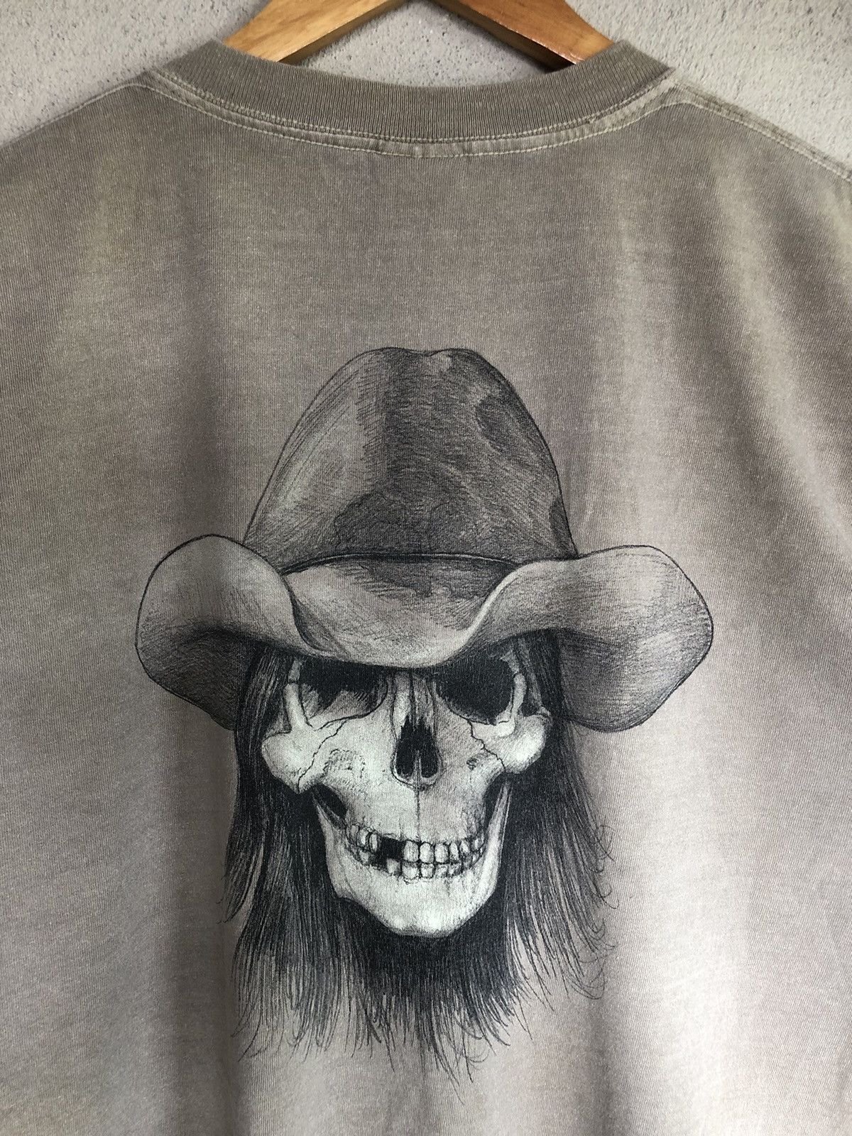 Affliction × Vintage Vintage Y2K Albuquerque New Mexico Cowboy Skull Tee Size US L / EU 52-54 / 3 - 2 Thumbnail
