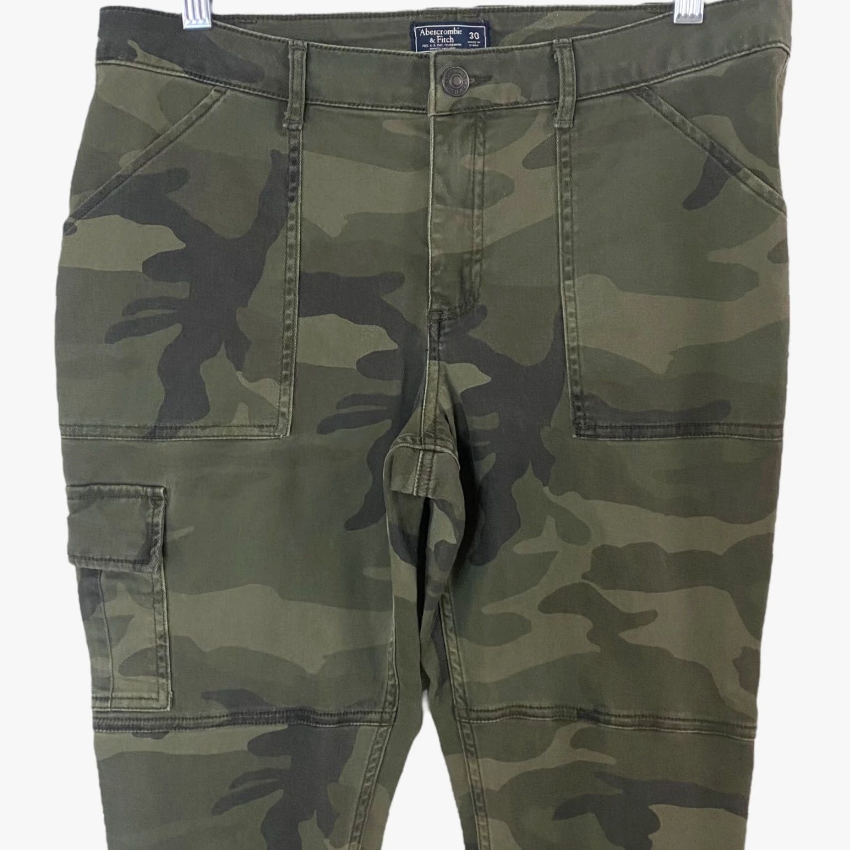 Abercrombie & Fitch Abercrombie & Fitch Cargo Skinny Ankle-Zip Pants Women's Size 30 Green Camo Size 30" / US 8 / IT 44 - 5 Thumbnail