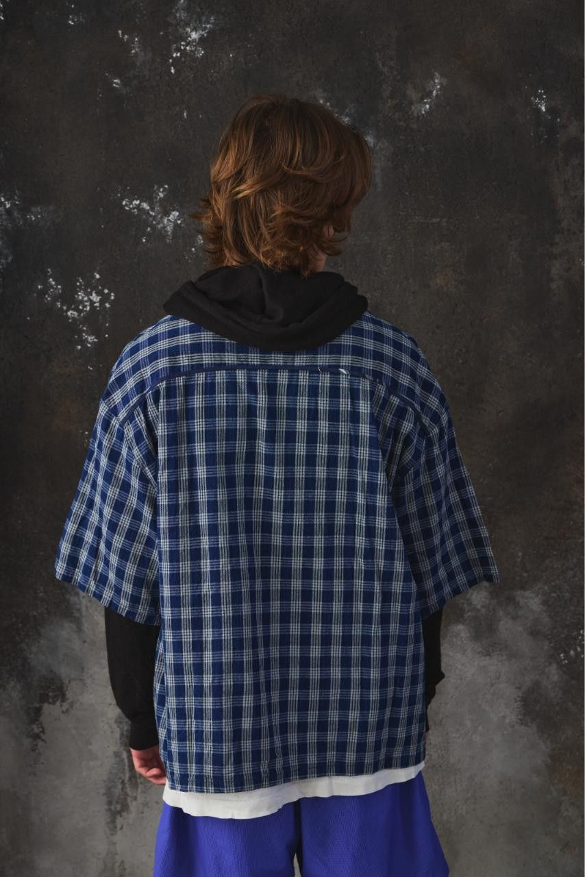 Porter Classic Porter Classic - PALAKA SHORT SLEEVE SHIRT - INDIGO Size US XL / EU 56 / 4 - 6 Thumbnail