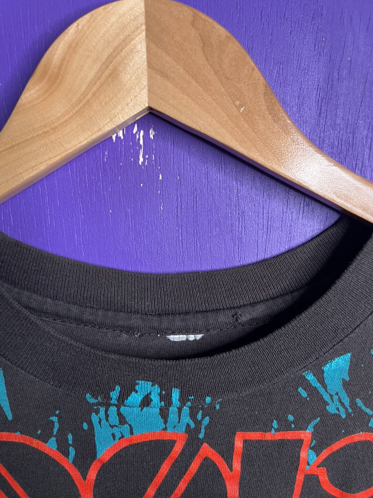 Band Tees × Vintage Vintage 90s The Doors Jim Morrison flames AOP t-shirt Size US L / EU 52-54 / 3 - 4 Thumbnail