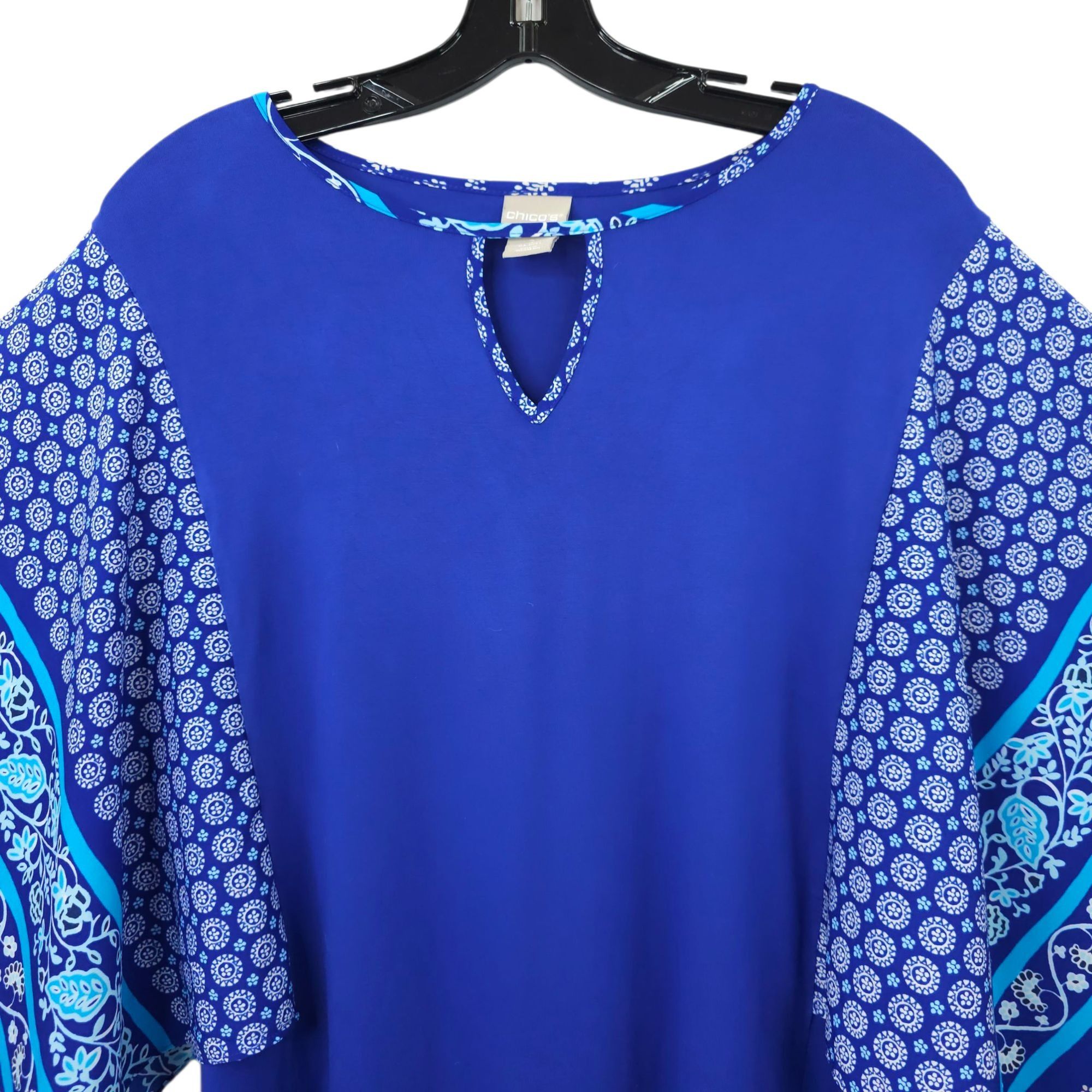 Chicos Chicos Pullover Top Womens 2 US L Paisley Handkerchief Batwi Size L / US 10 / IT 46 - 9 Thumbnail