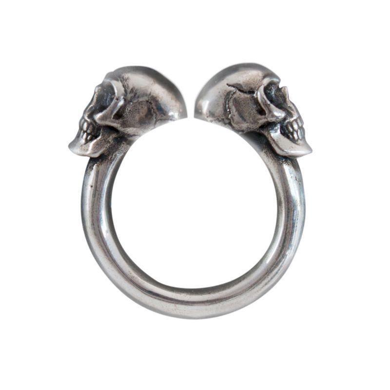 Jewelry Skull Hip-hop Jewelry Rings Open Chrome Ring (Size 7-13) Size ONE SIZE - 5 Thumbnail
