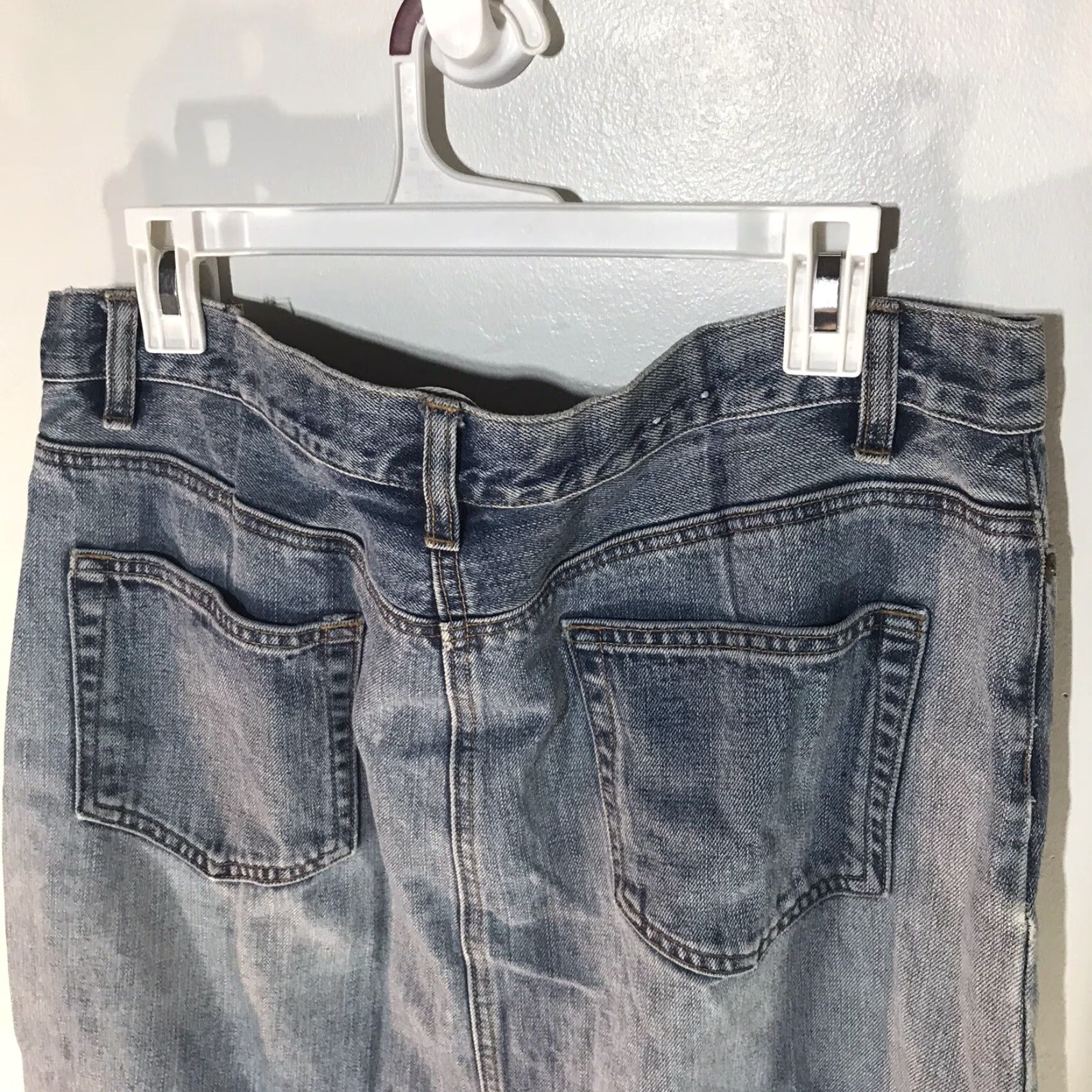 Gap Gap Women's Midi Denim Skirt Size 14 Blue Straight Pencil Casual Summer 90s Size 36" / US 14 / IT 50 - 6 Thumbnail