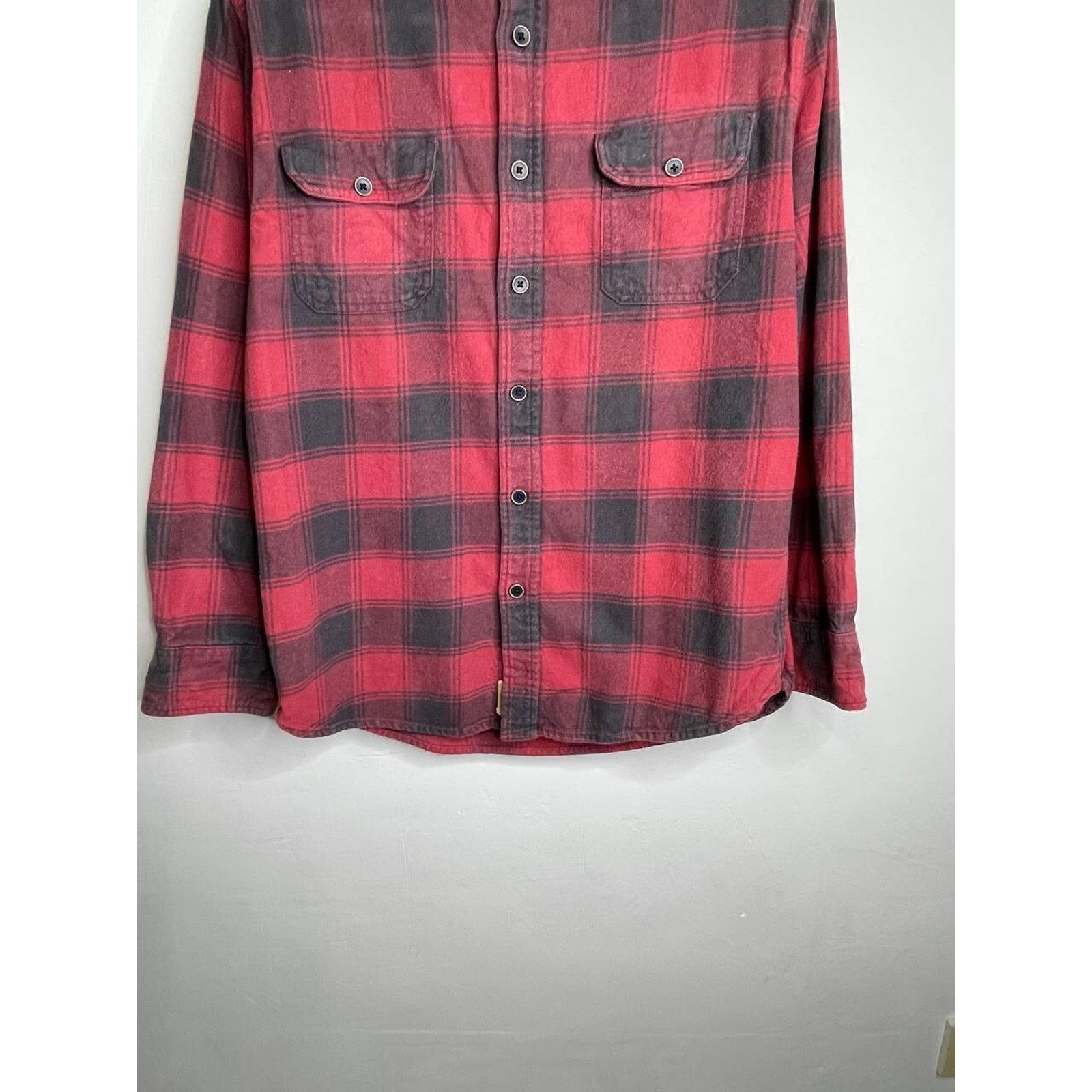 JACHS NY Vintage Flannel Shirt Red Black Plaid Button Up M Size US M / EU 48-50 / 2 - 2 Thumbnail
