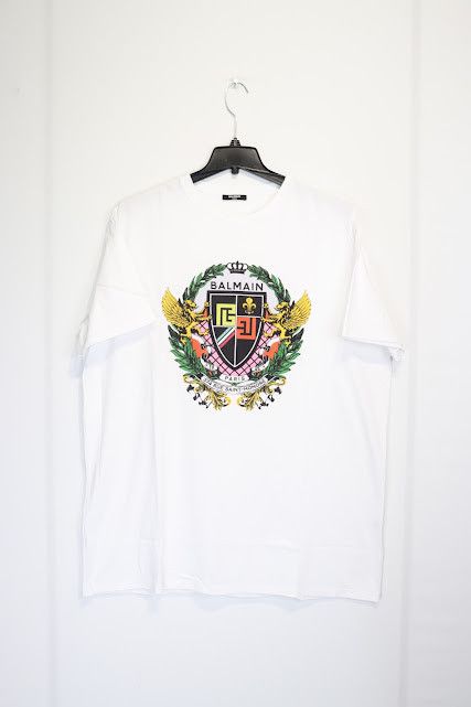 Balmain o1rshd1 Crest Logo Sweater / 374 Saint-Honore in White Size US M / EU 48-50 / 2 - 2 Thumbnail