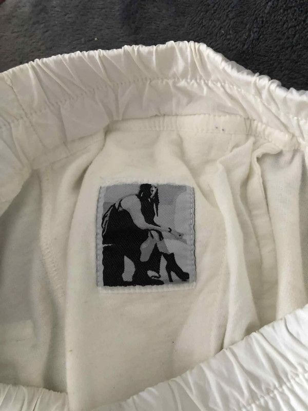 Rick Owens Drkshdw Rick Owens DRKSHDW - Off-White Drawstring Sweatpants Size US 26 / EU 42 - 4 Thumbnail